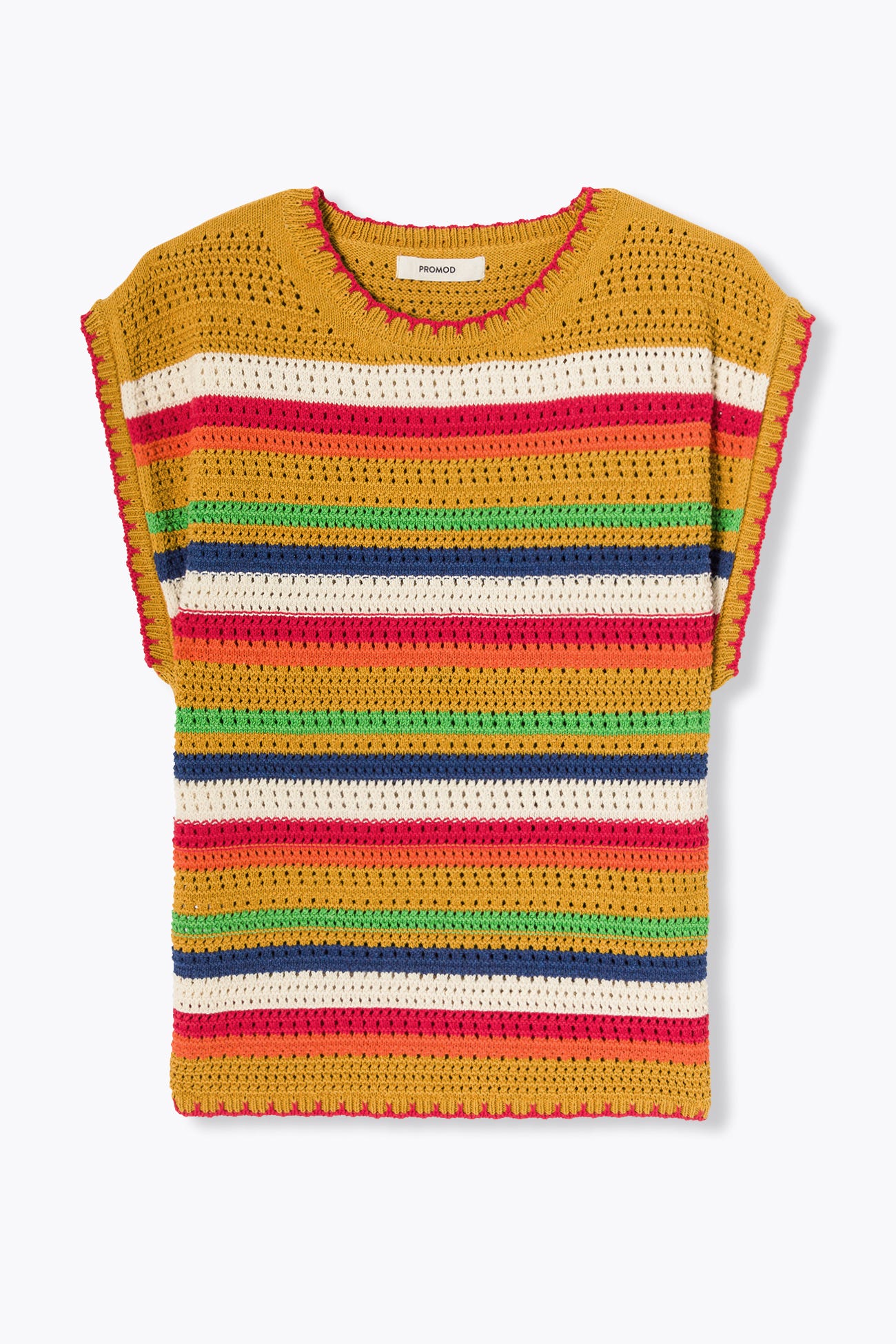 Maglia smanicata all'uncinetto