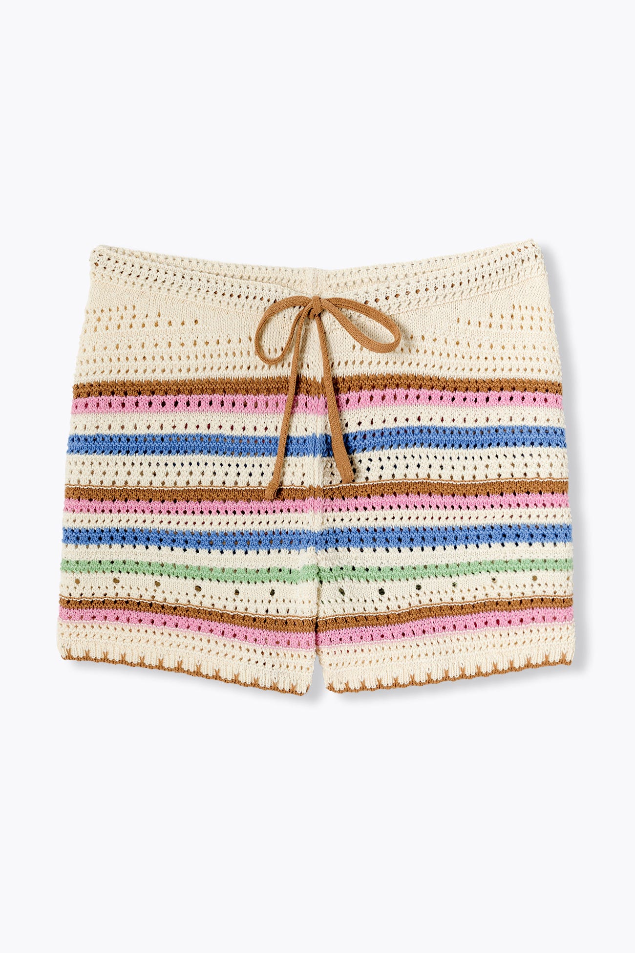 Shorts all'uncinetto