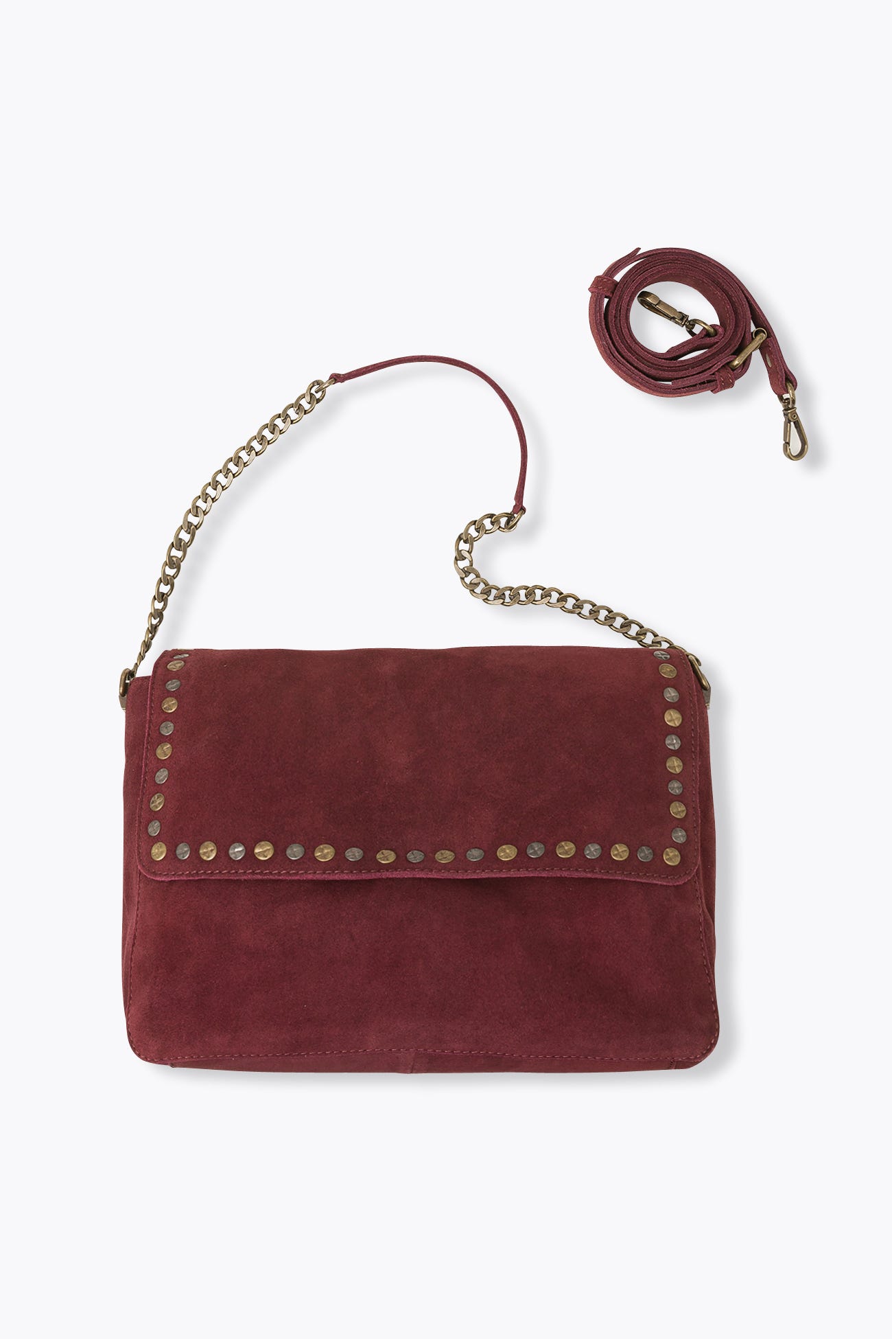 Sac en cuir et clous Femme