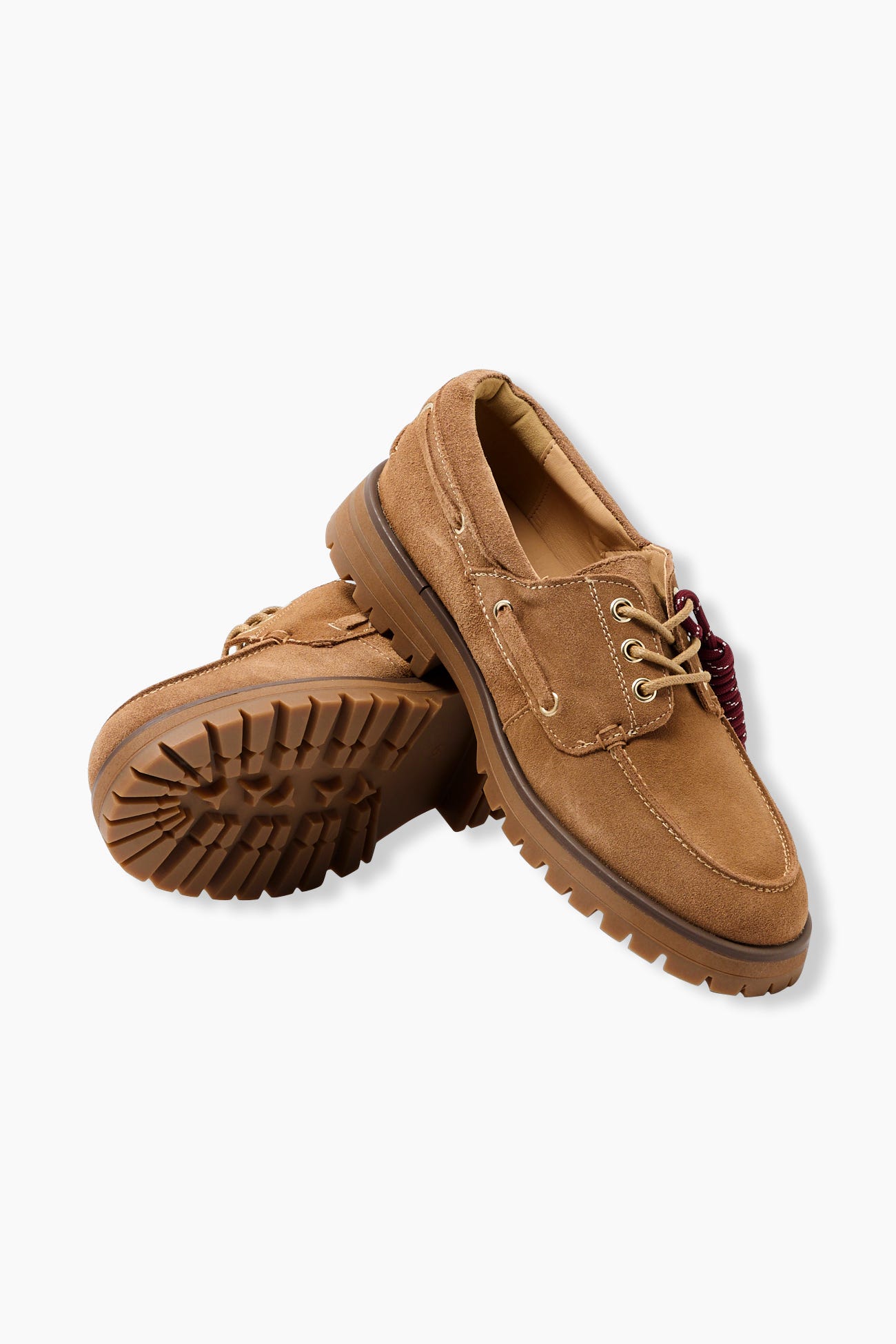 Chaussure bateau en cuir Femme