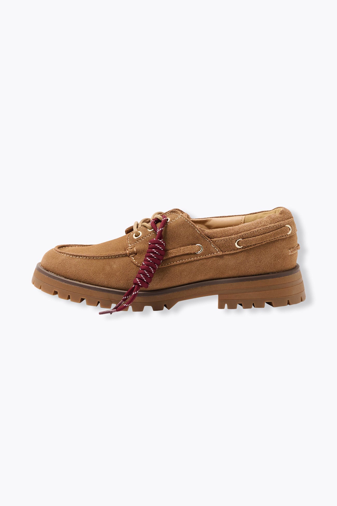 Chaussure bateau en cuir Femme