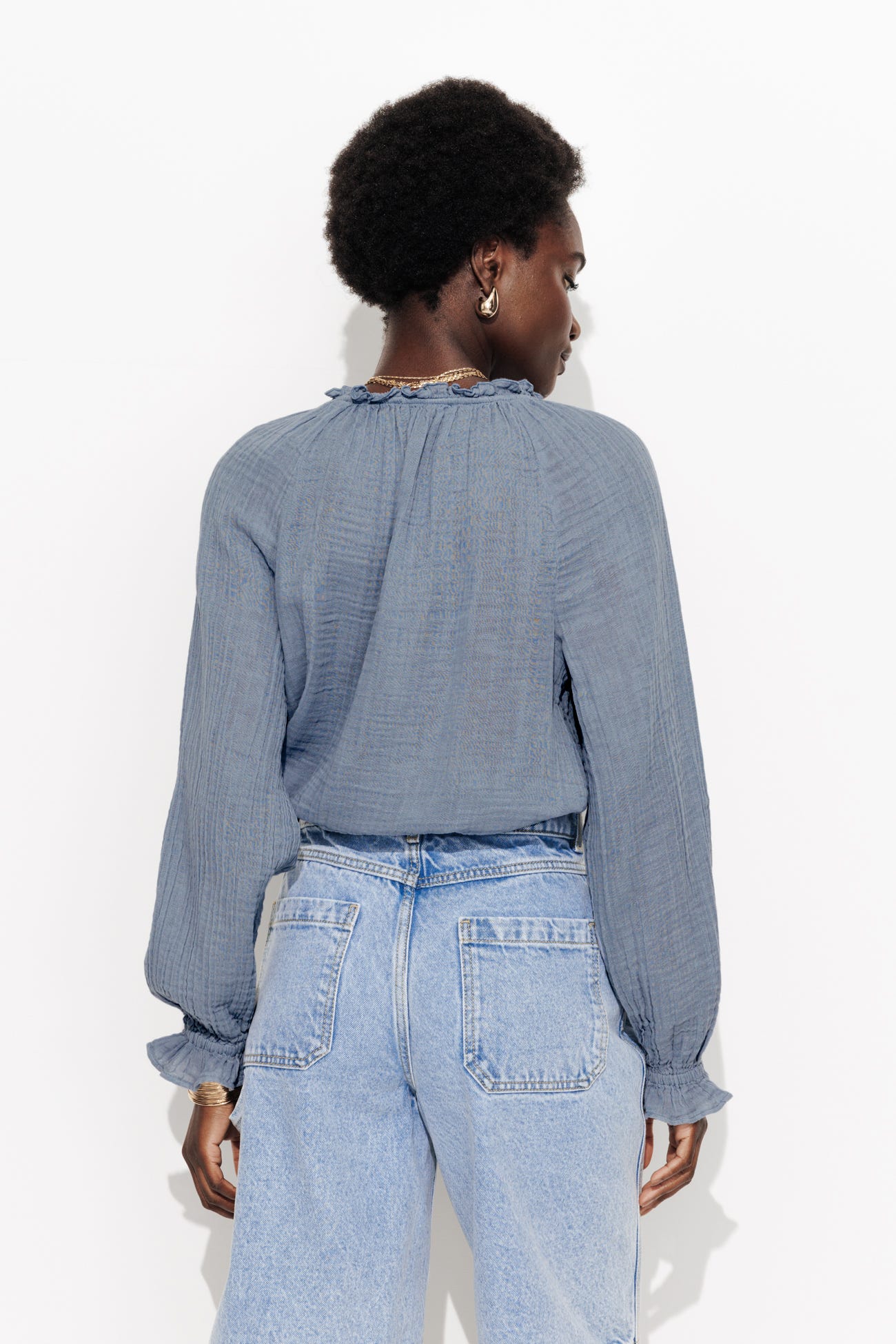 Chemise en gaze de coton Femme