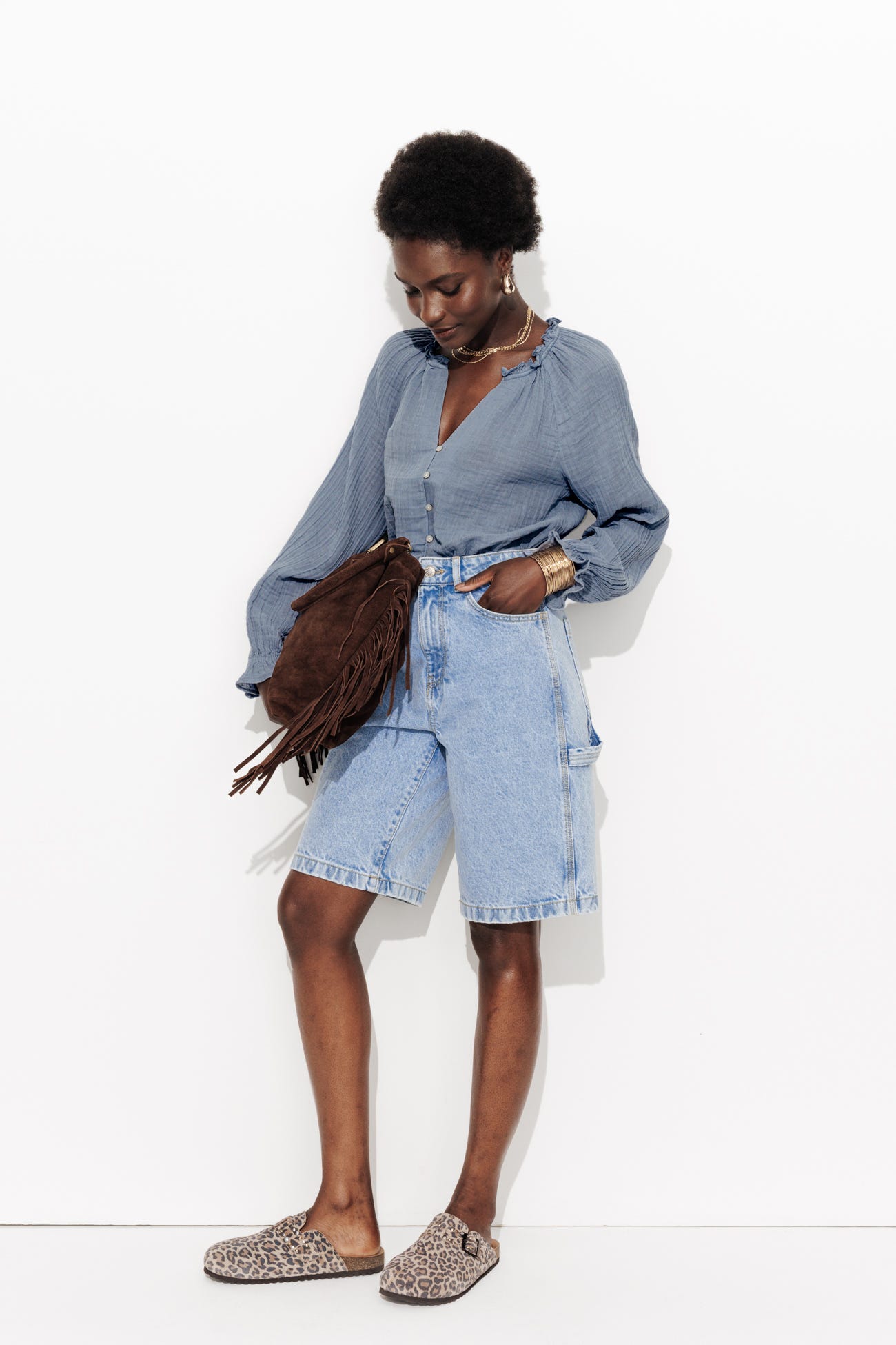 Chemise en gaze de coton Femme