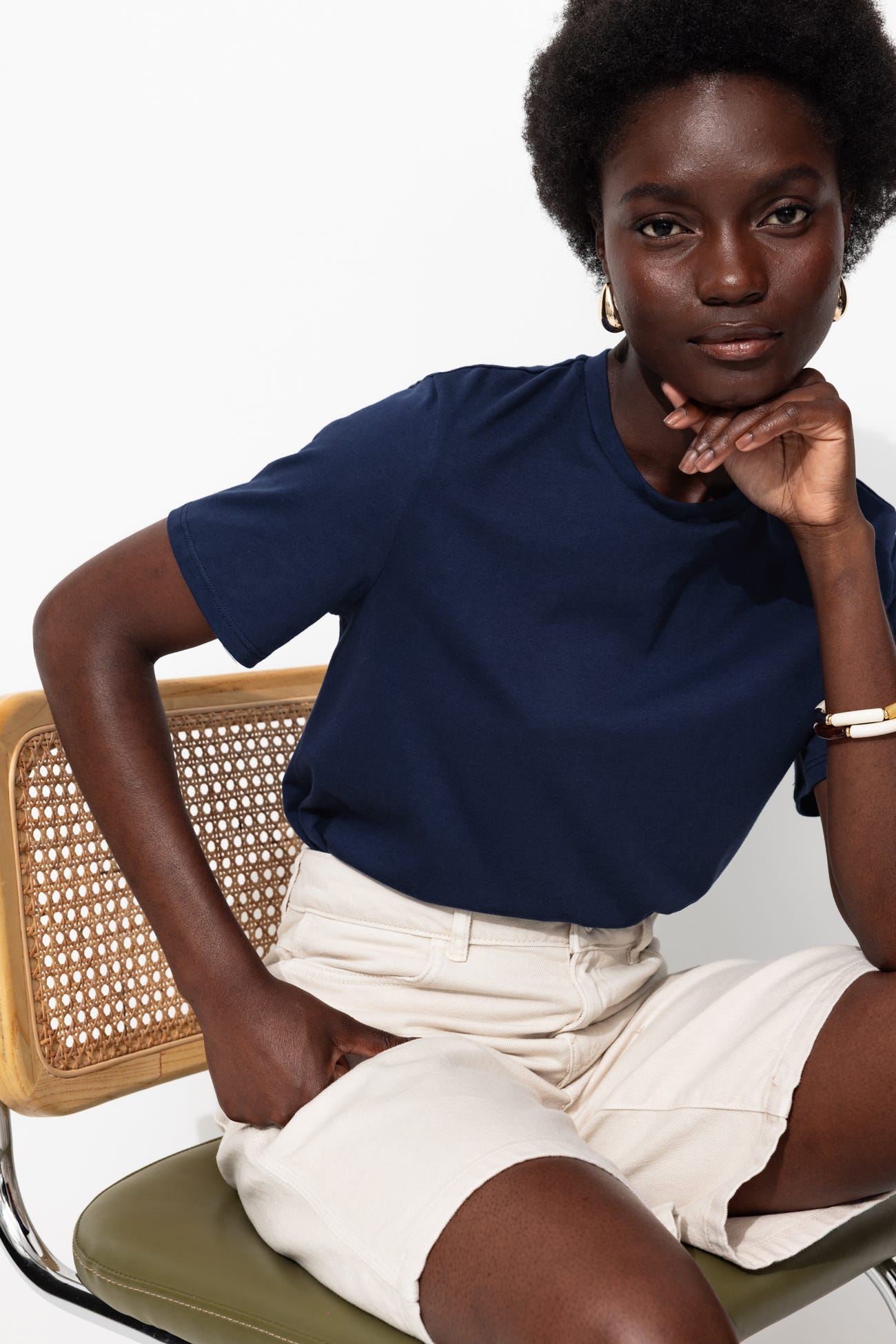 T-shirt uni en coton