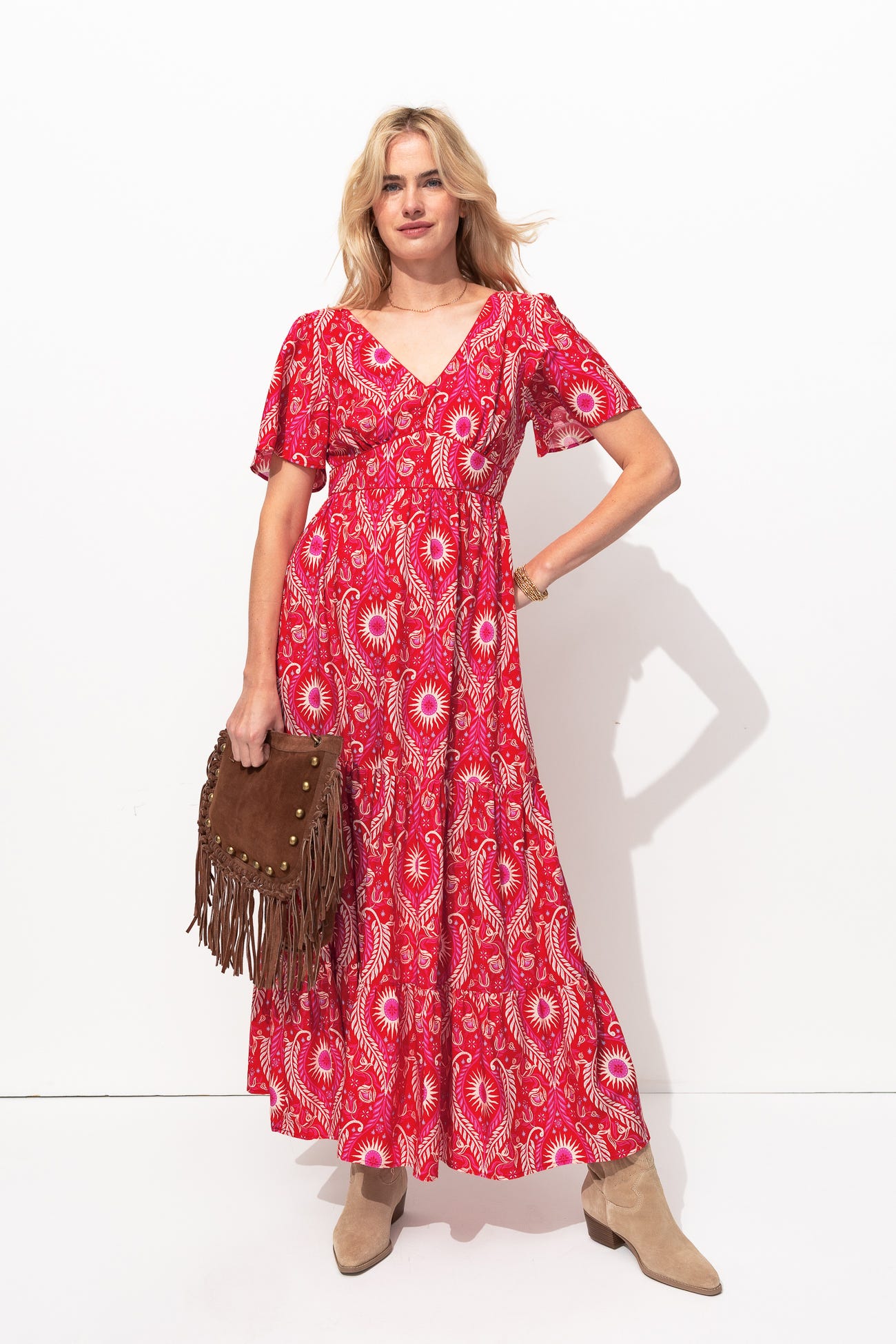 Robe longue décolleté dos
