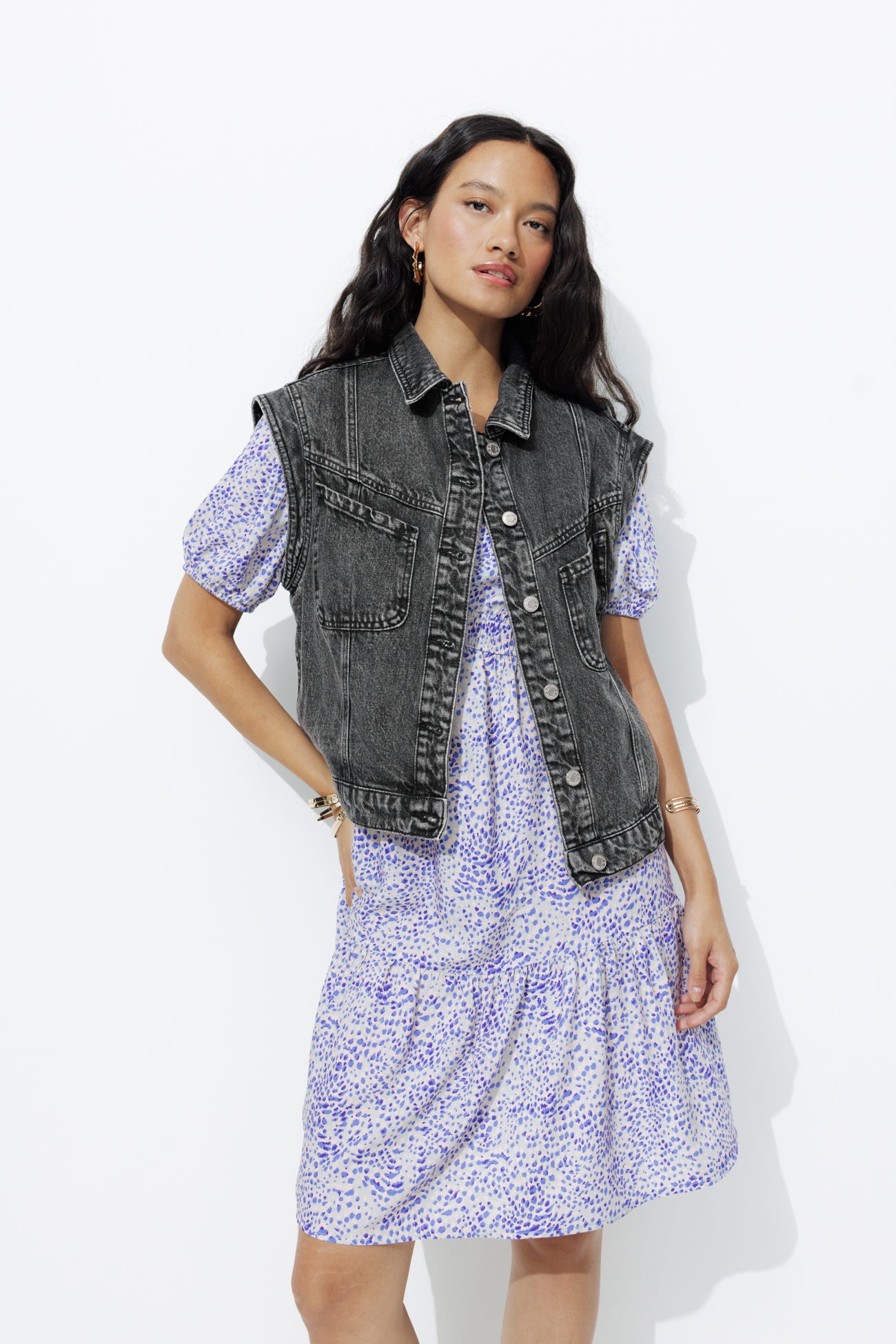 Veste en jean sans manches