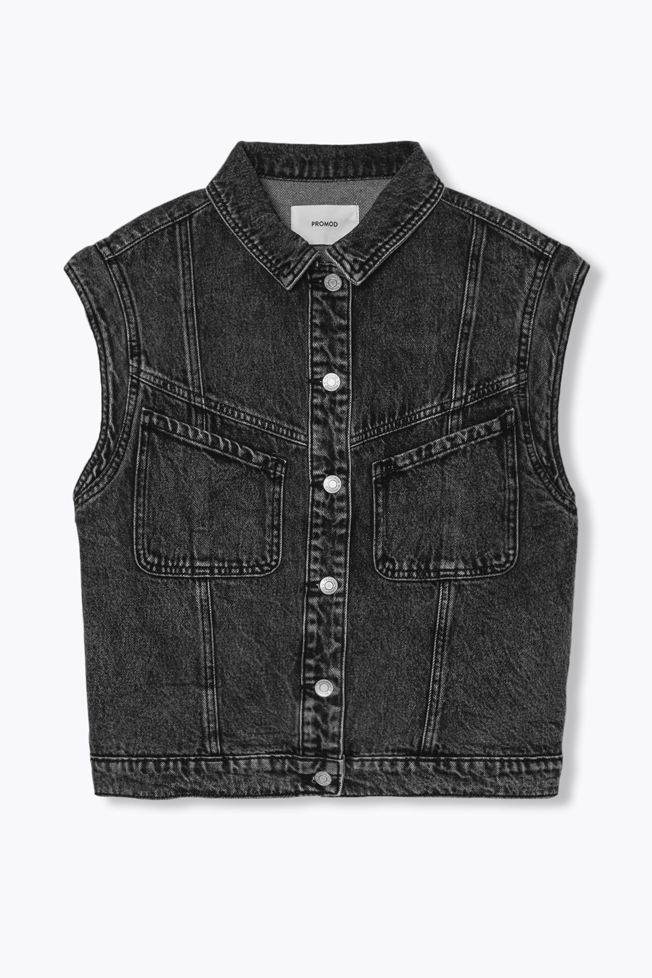 Veste jean sans manches - Jeans gris