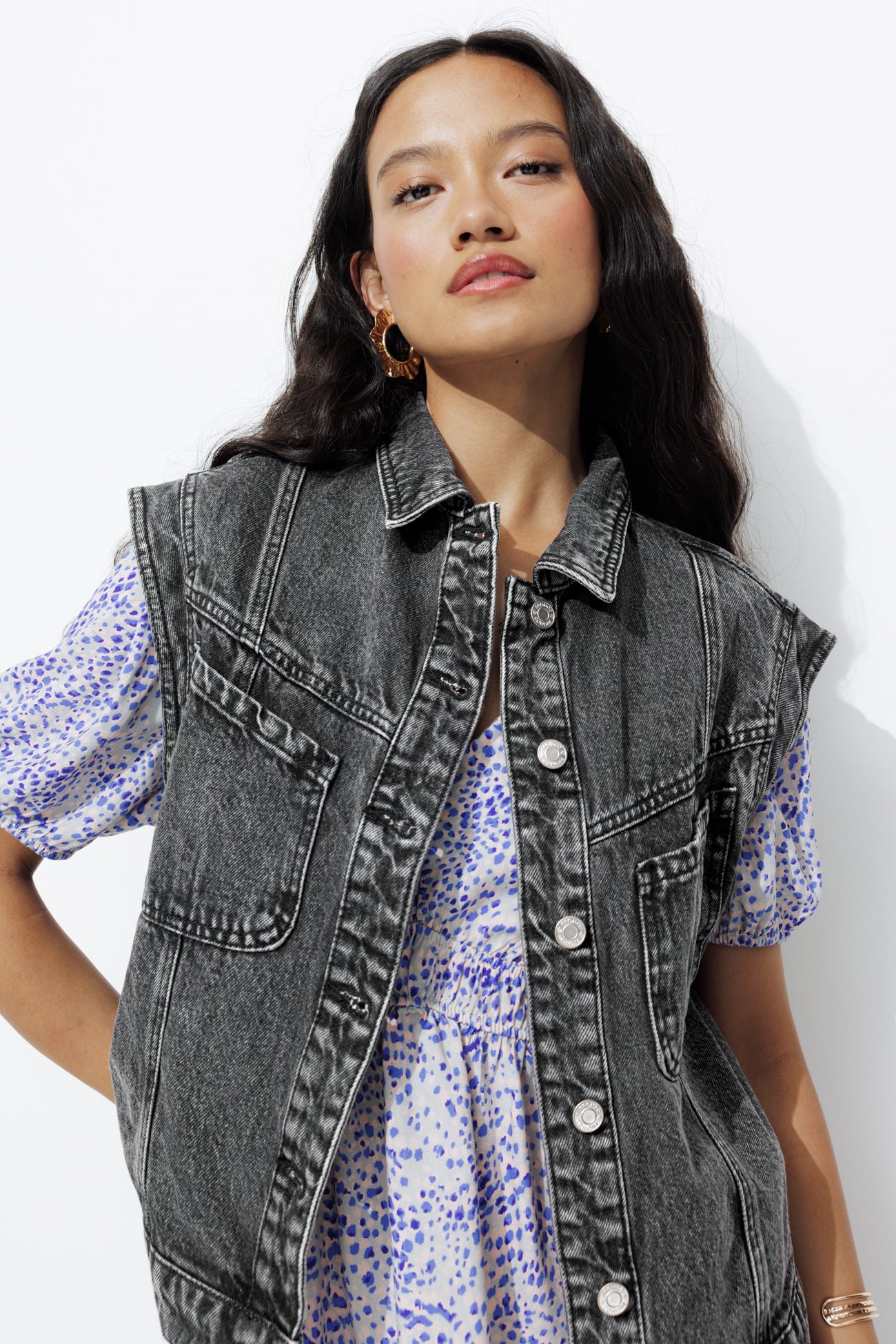 Veste en jean sans manches