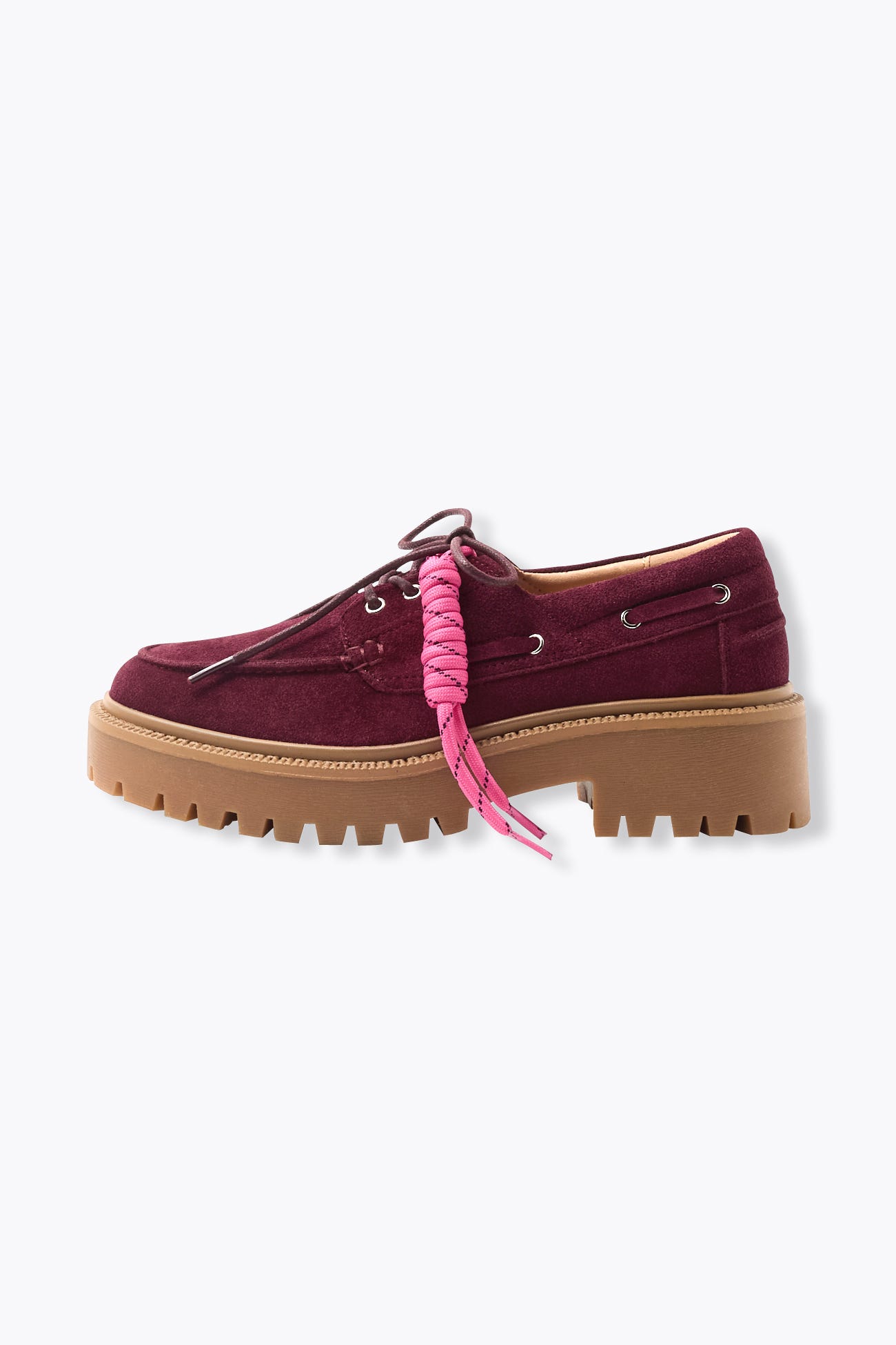 Chaussure bateau en cuir Femme