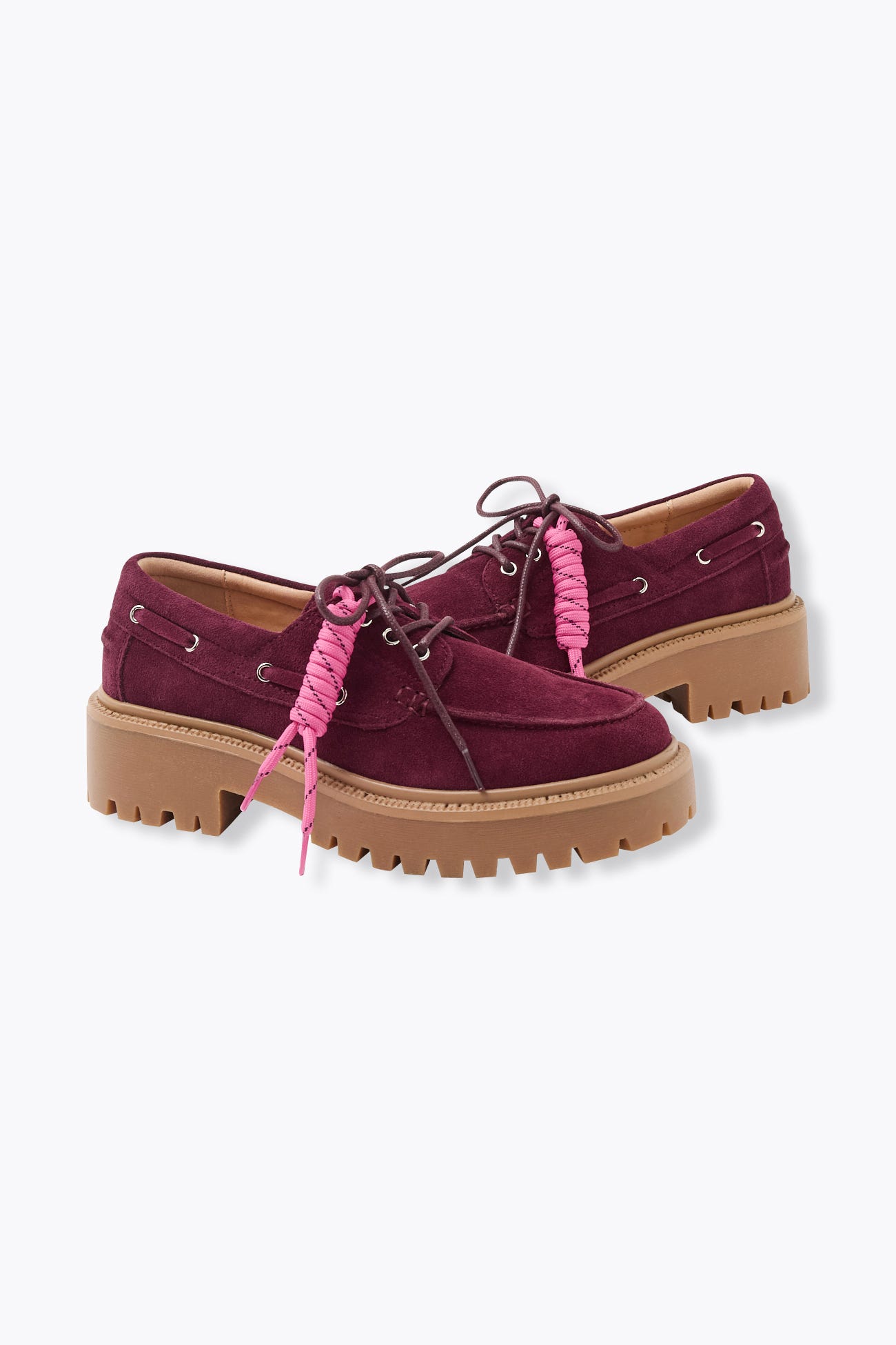 Chaussure bateau en cuir Femme