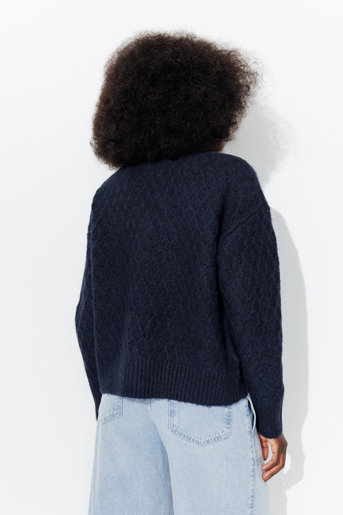 Cardigan torsadé recto-verso