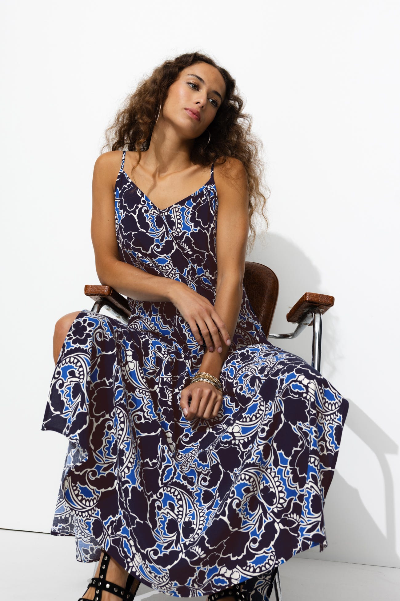 Robe à bretelles imprimée