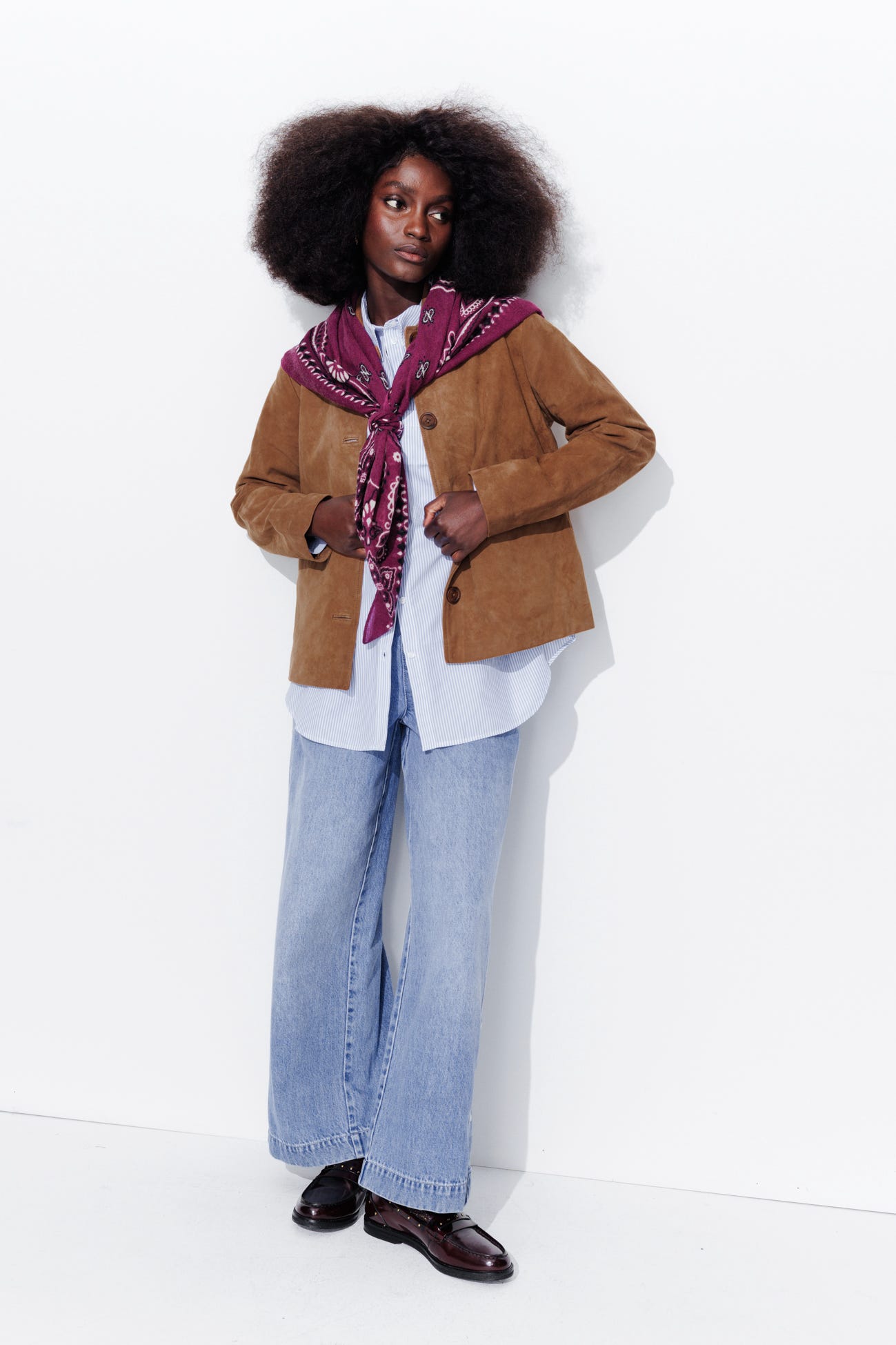 Veste 100% cuir daim Femme