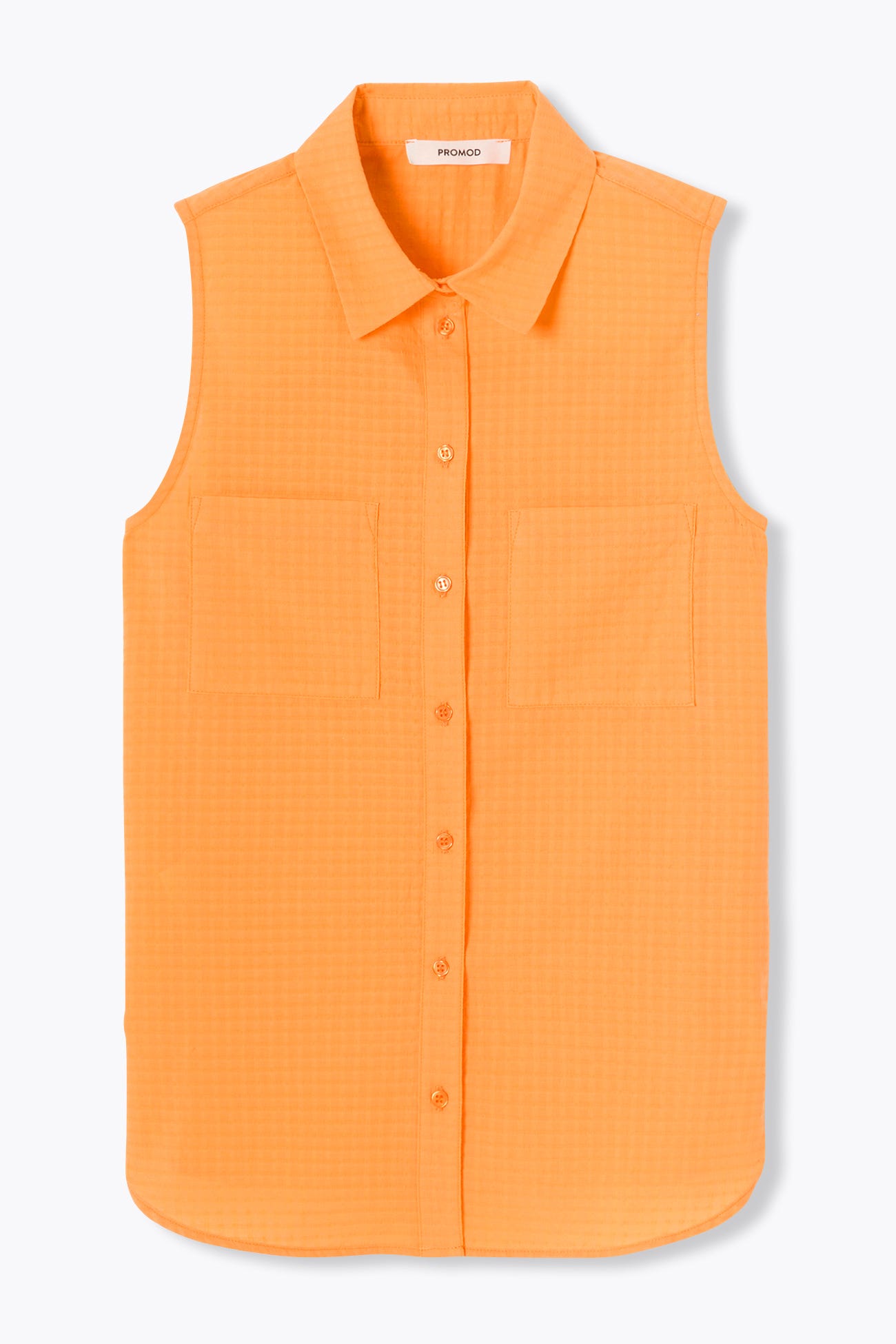 Camicia smanicata tinta unita
