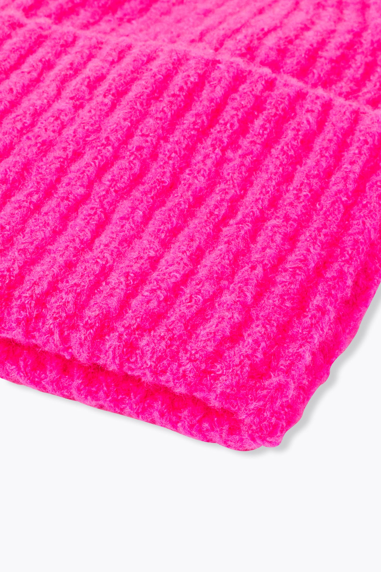Turn-up rib knit hat