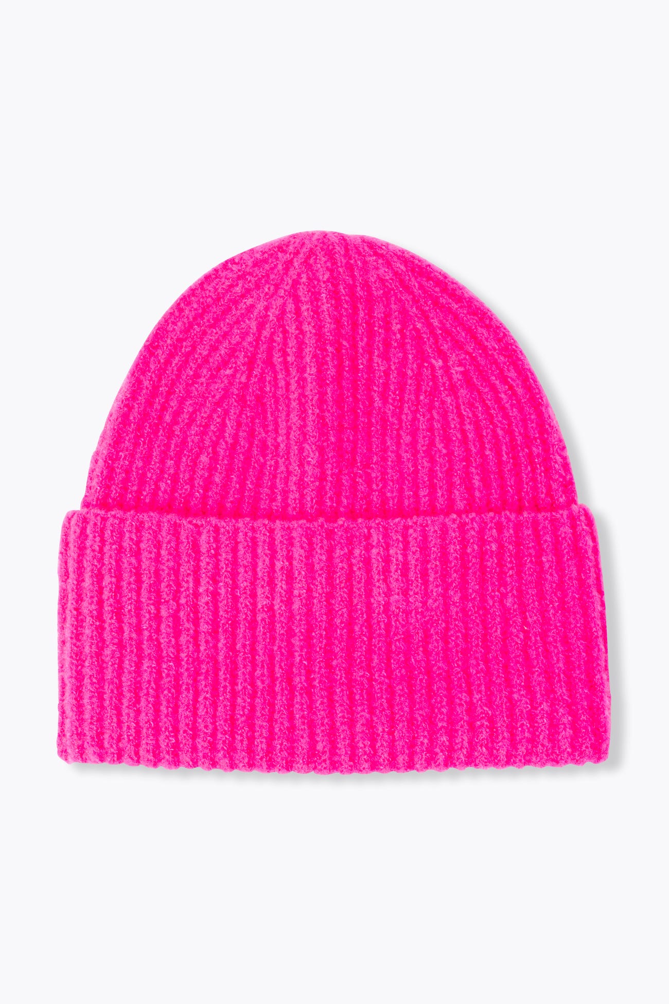 Turn-up rib knit hat