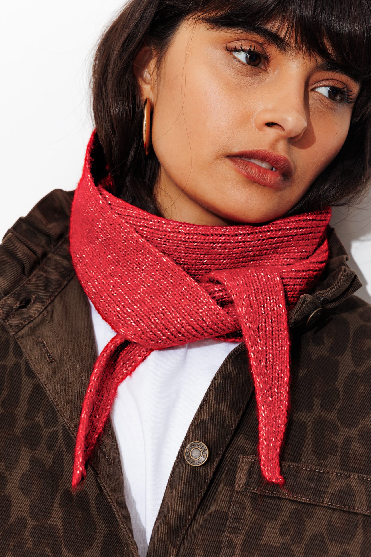 Echarpe côtelée pailletée