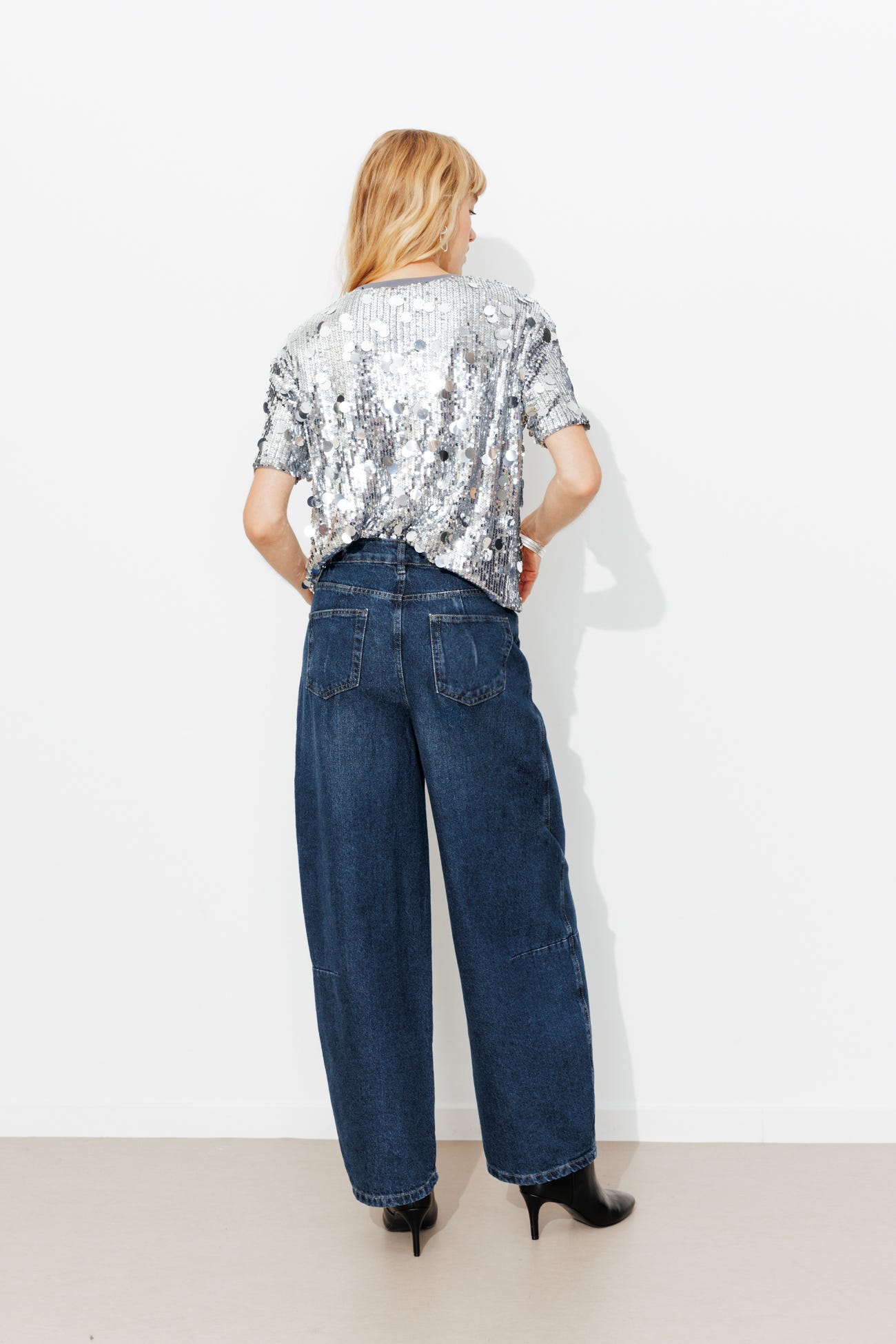 Jean taille haute barrel