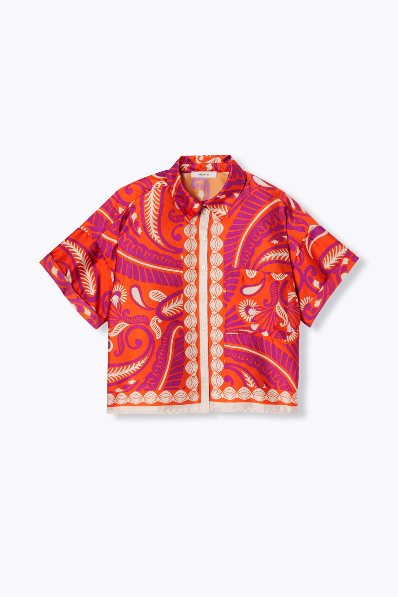 Chemise imprimée en satin