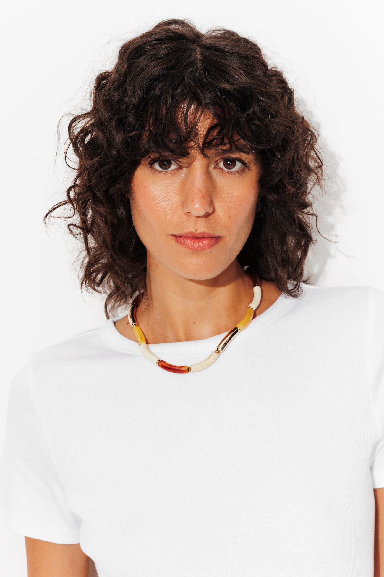 Collier perles macaroni Femme