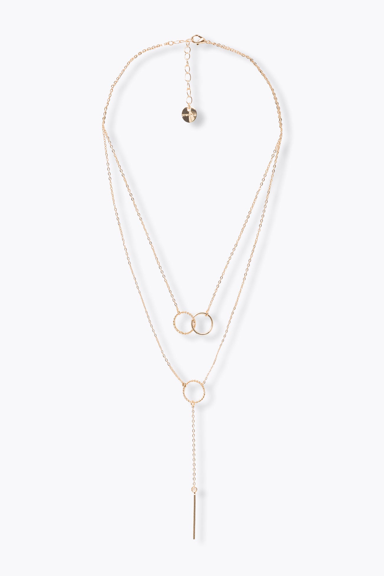 Collier 2 rangs à anneaux
