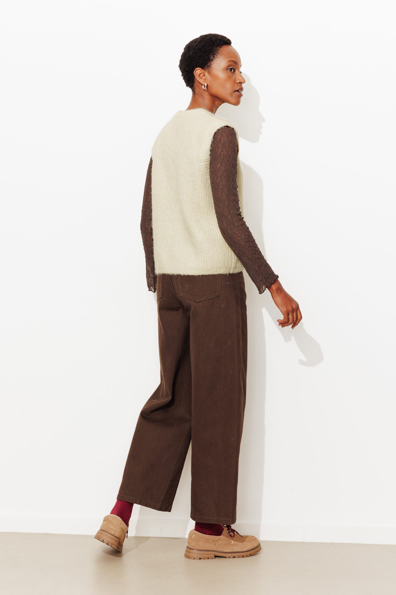 Gilet zippé sans manches Femme