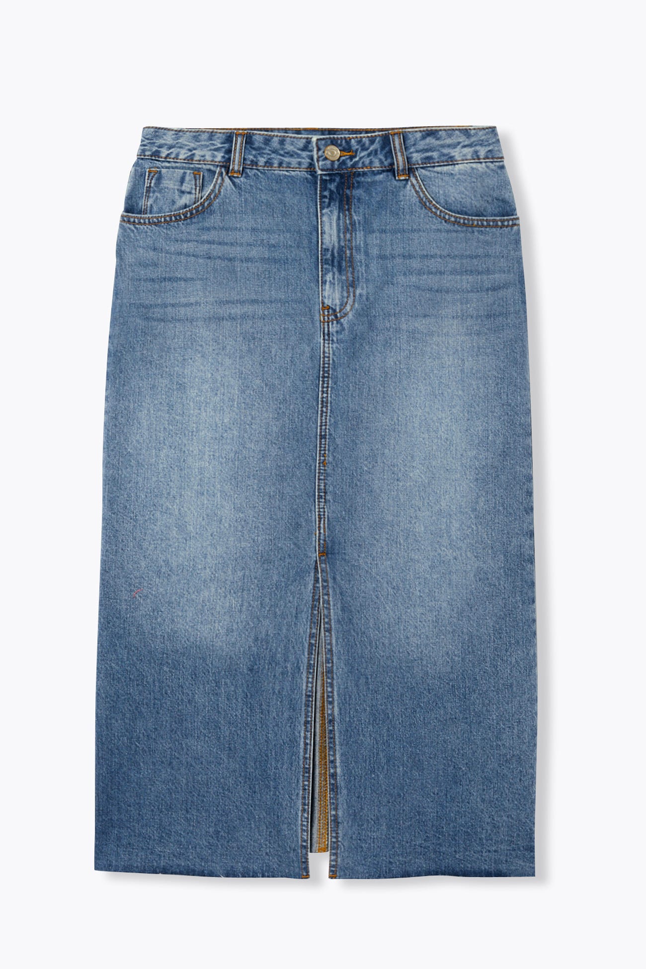Jupe midi en jean Femme