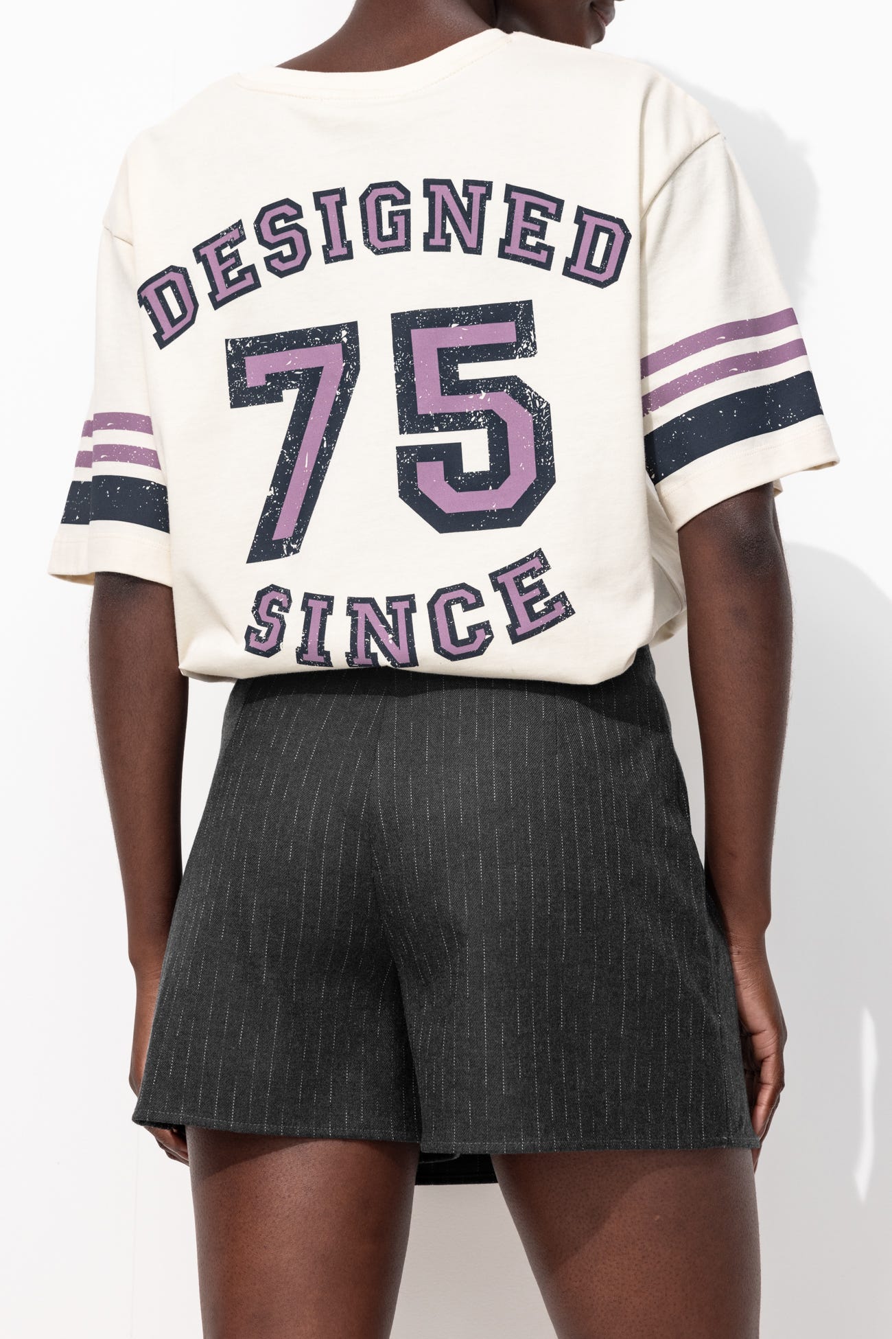 Striped shorts-skirt