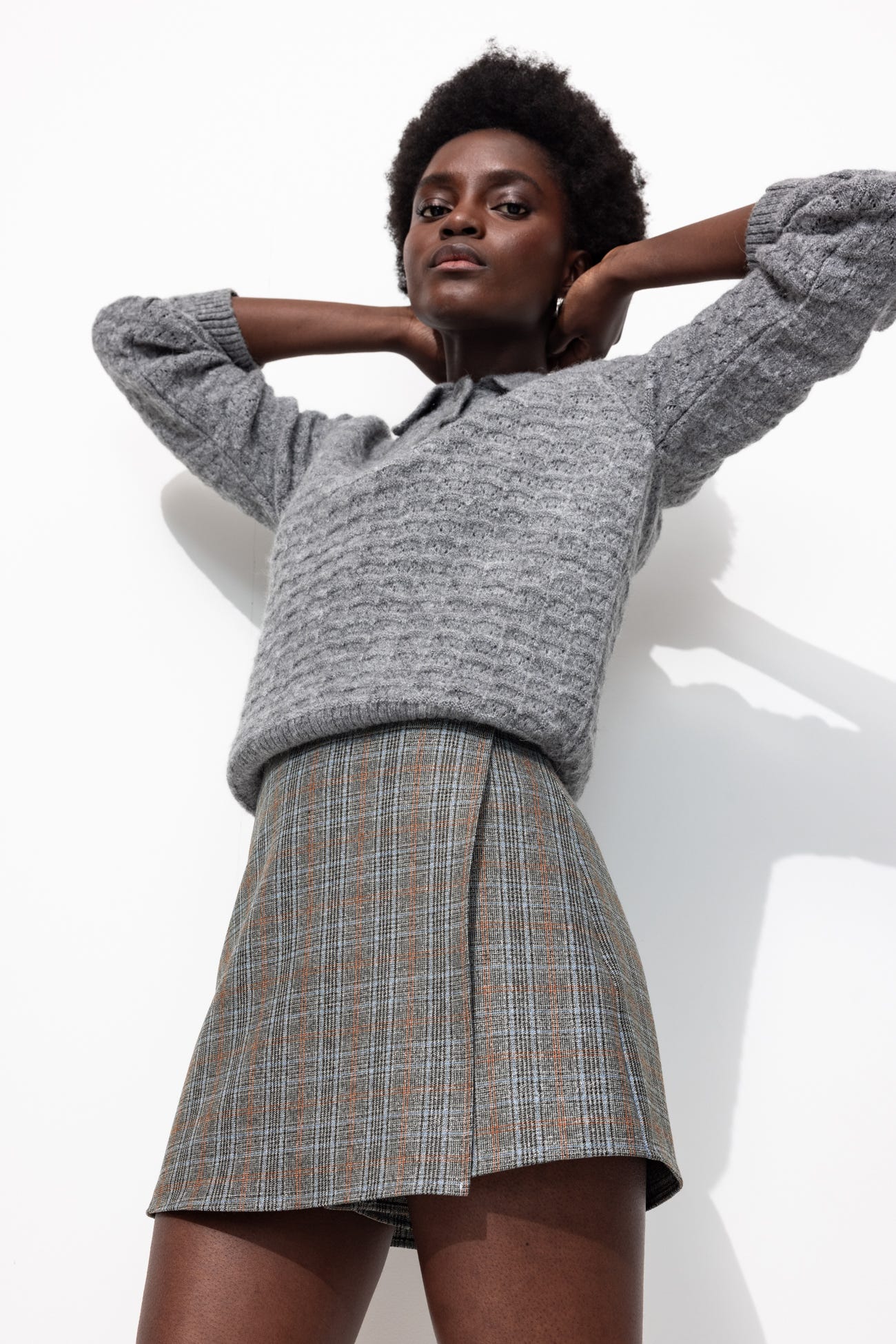 Jupe-short à carreaux Femme