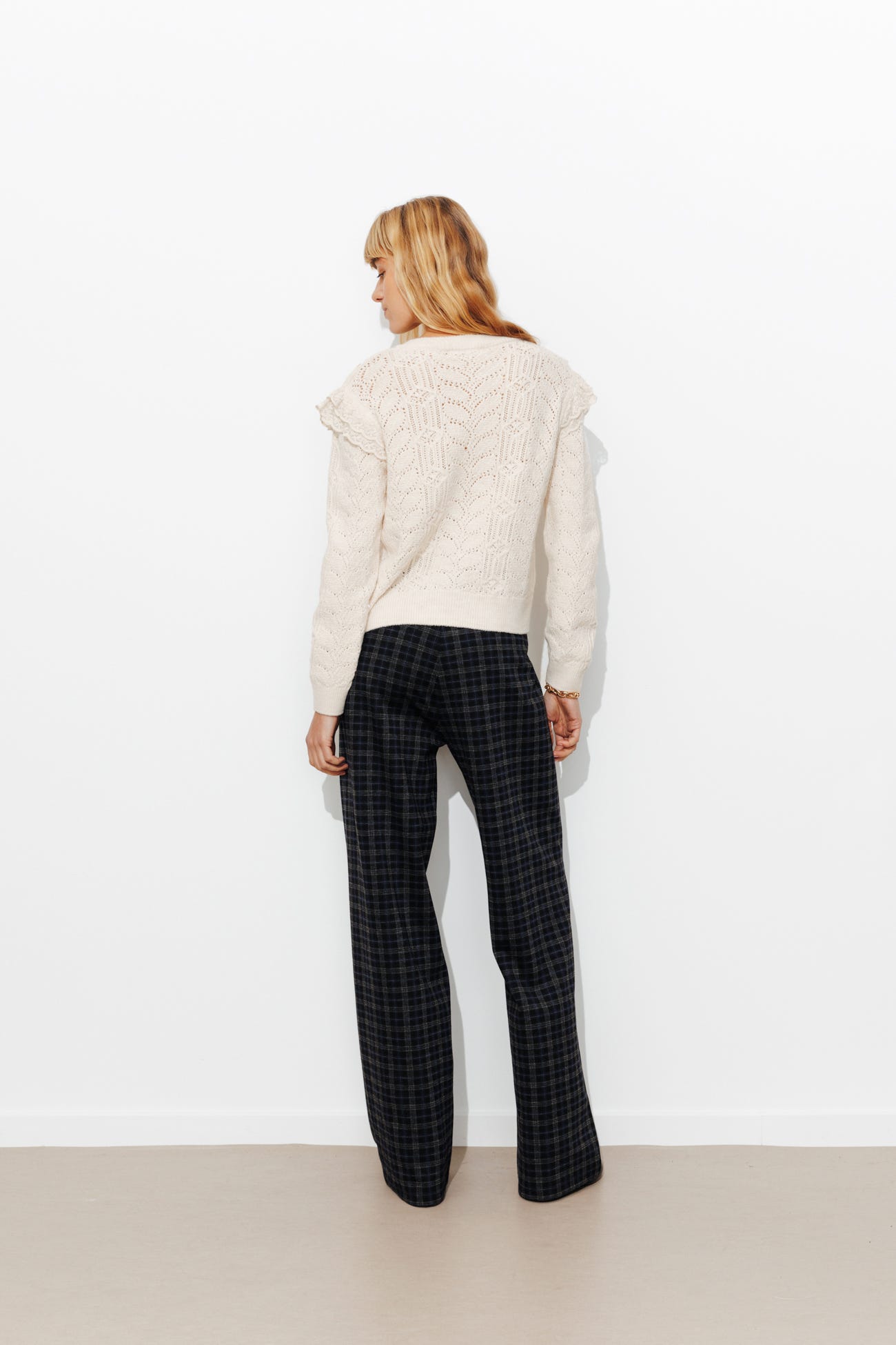 Cardigan à volants dentelle