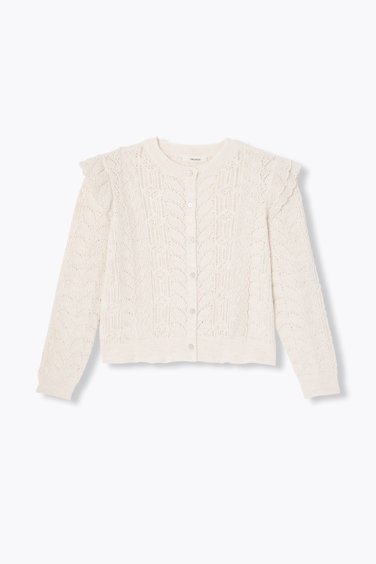 Cardigan à volants dentelle