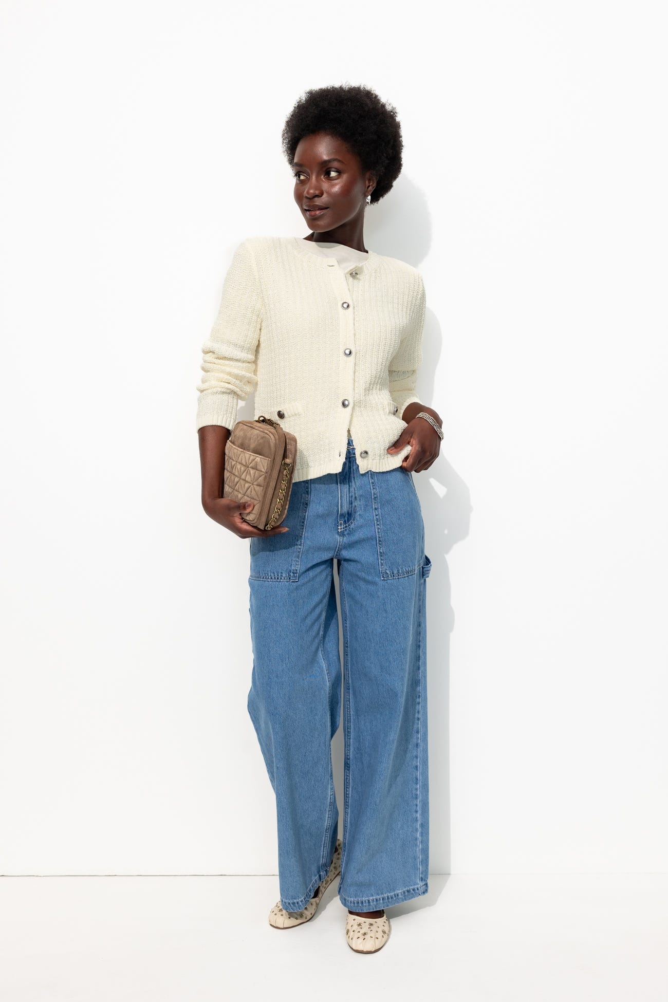 Cardigan à épaulettes Femme