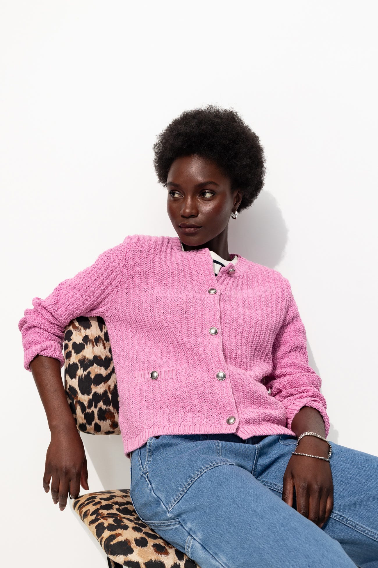 Cardigan à épaulettes Femme