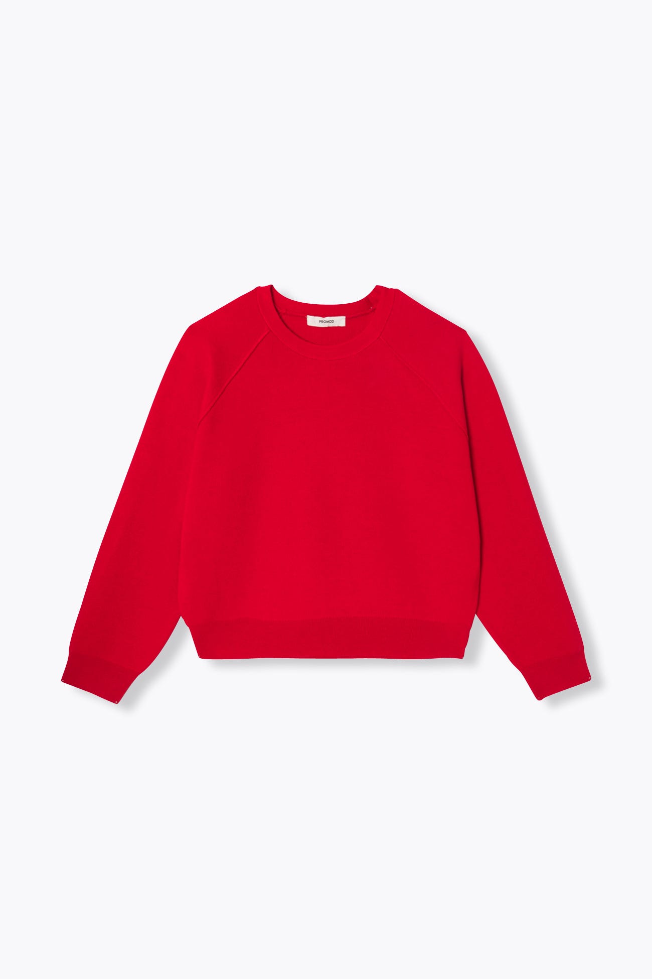 Pull uni col rond Femme