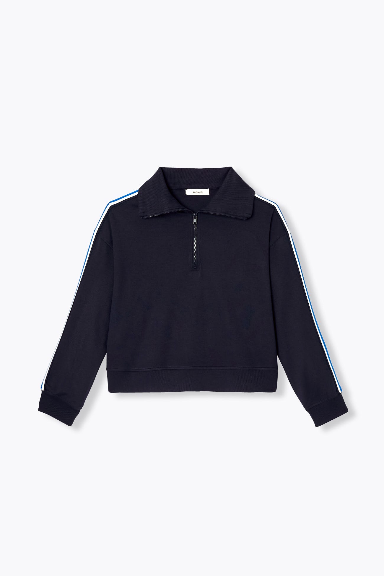 Contrasting-bands sweatshirt