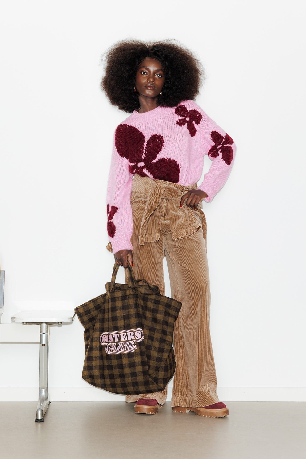 Pull à fleurs Femme