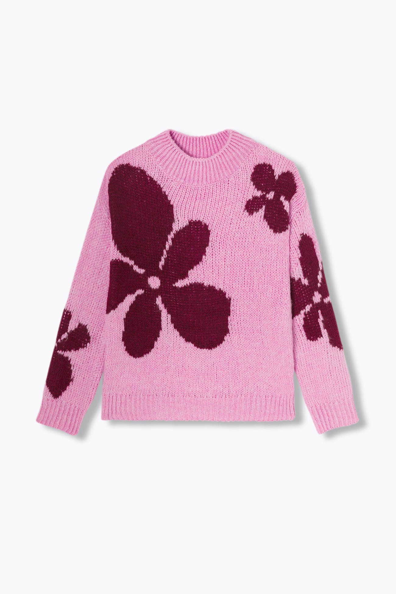 Pull à fleurs Femme