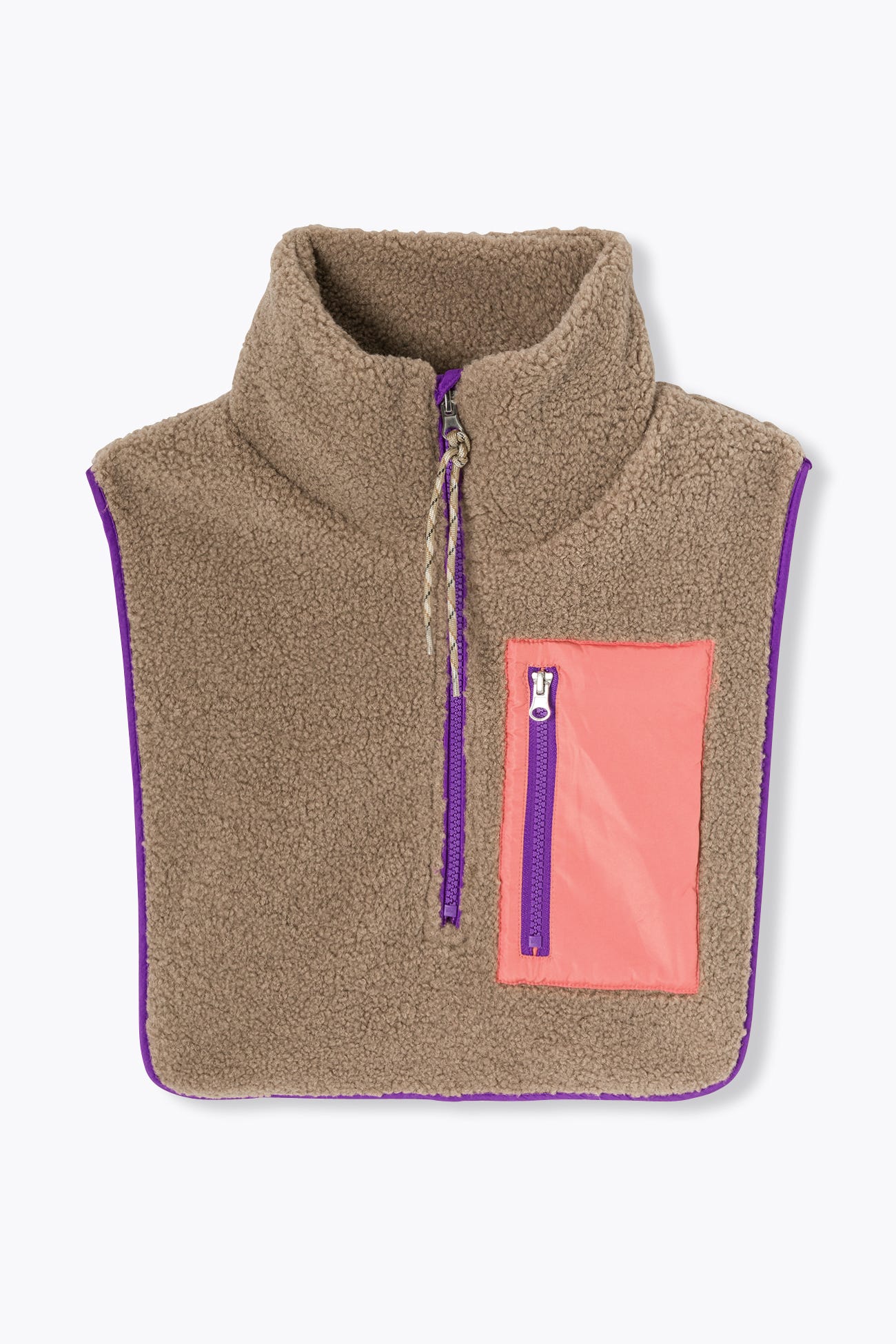 Removable fleece neckline