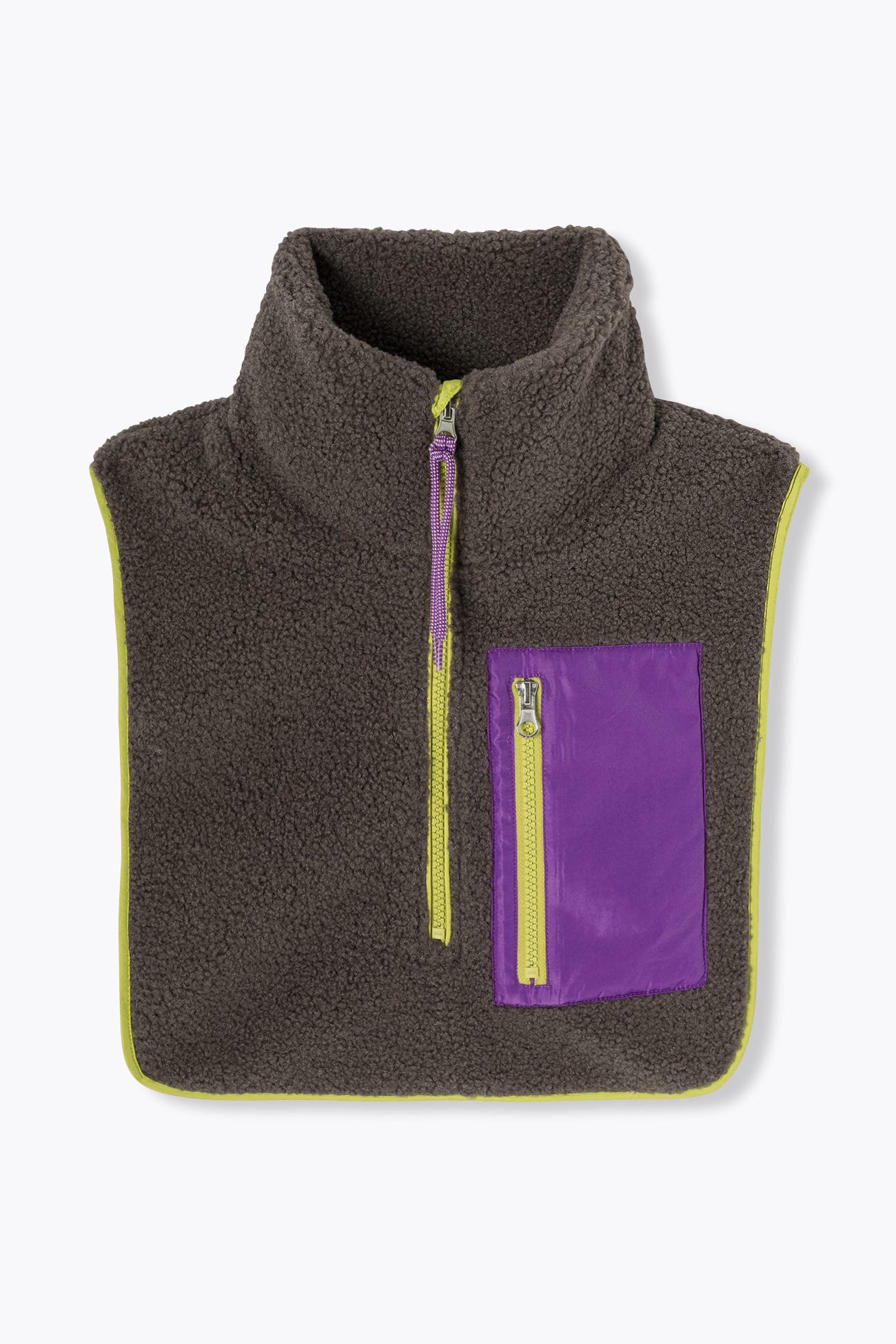 Removable fleece neckline