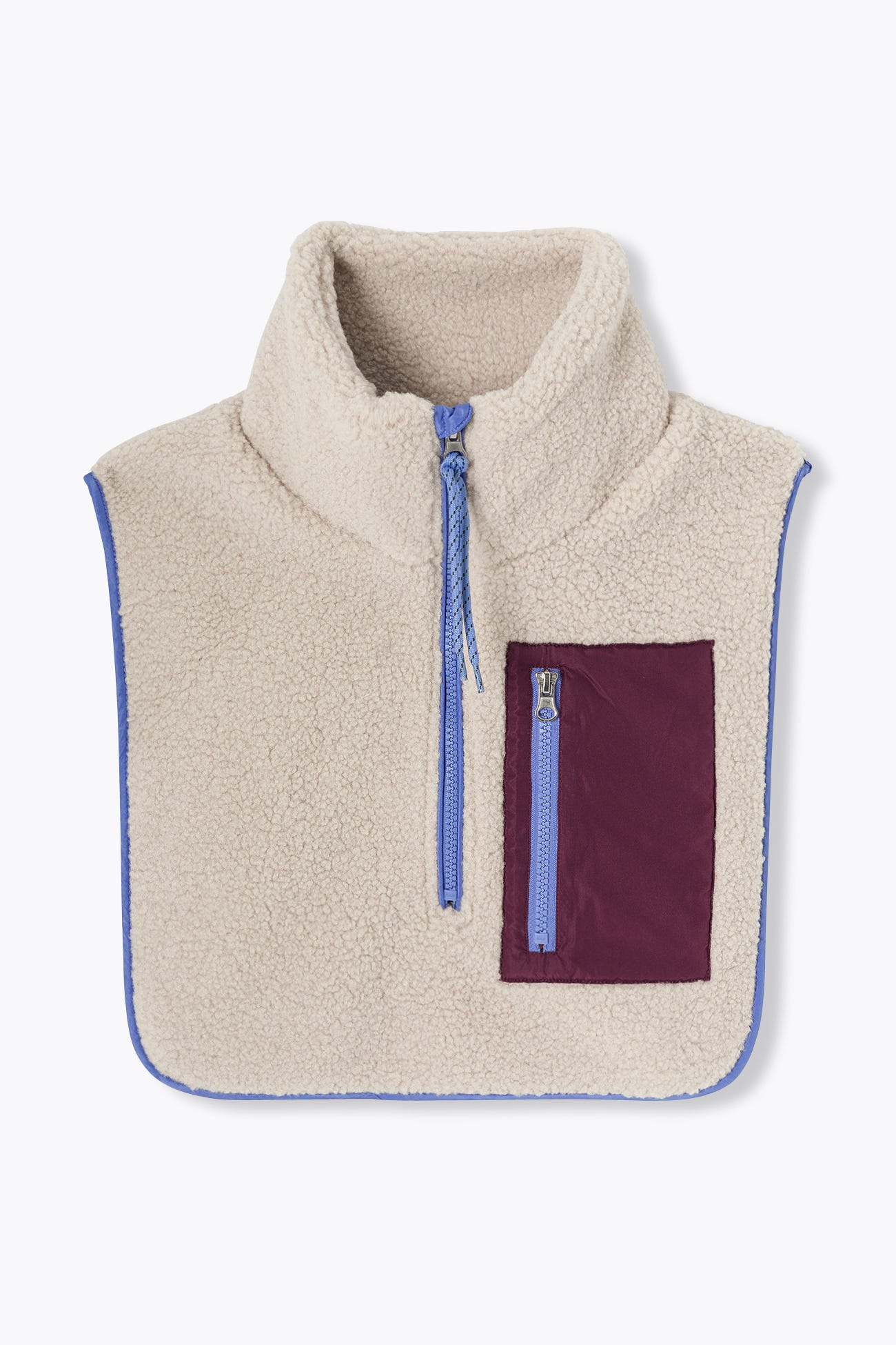Removable fleece neckline