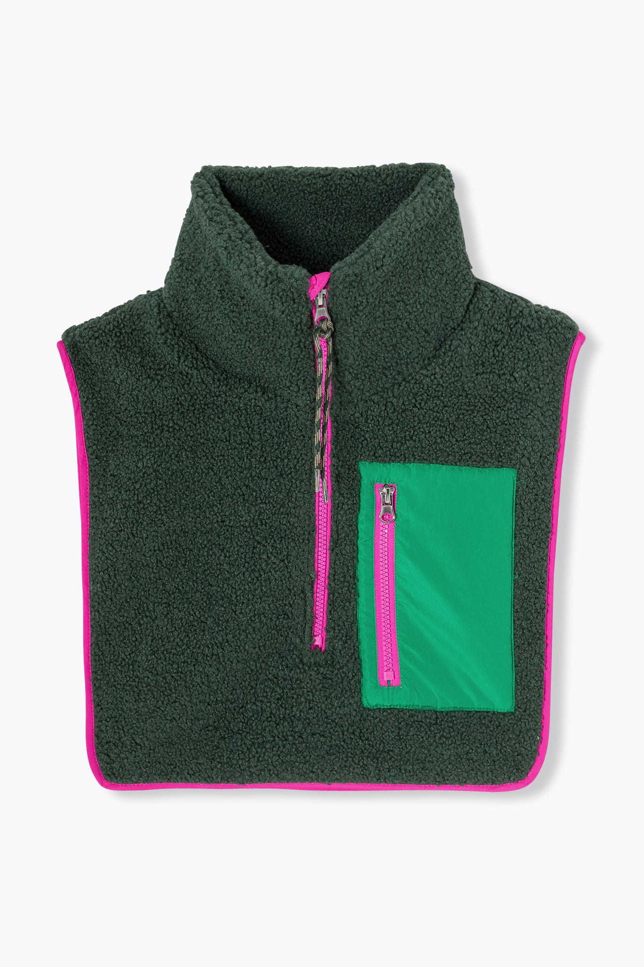 Removable fleece neckline