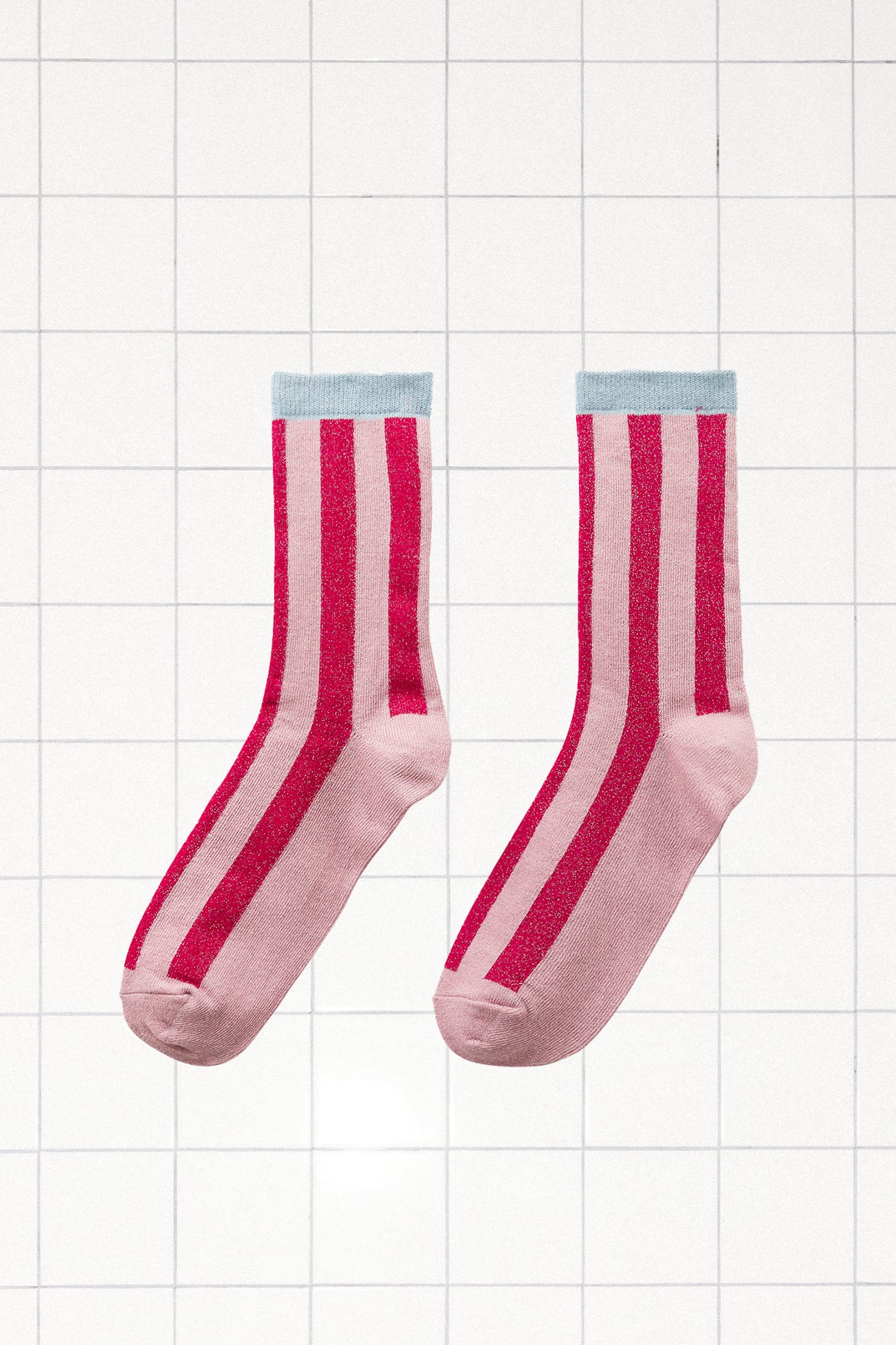 Glitzy striped socks