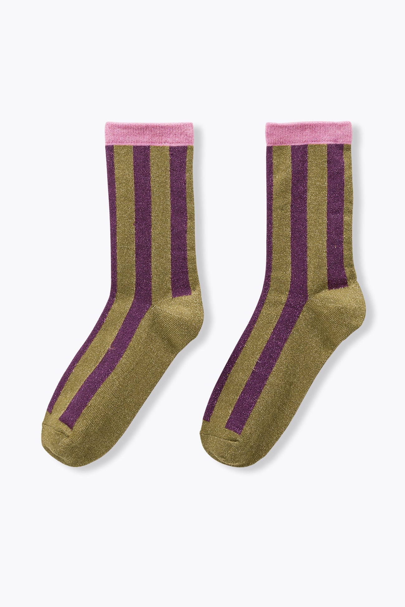 Brokatowe skarpetki w paski