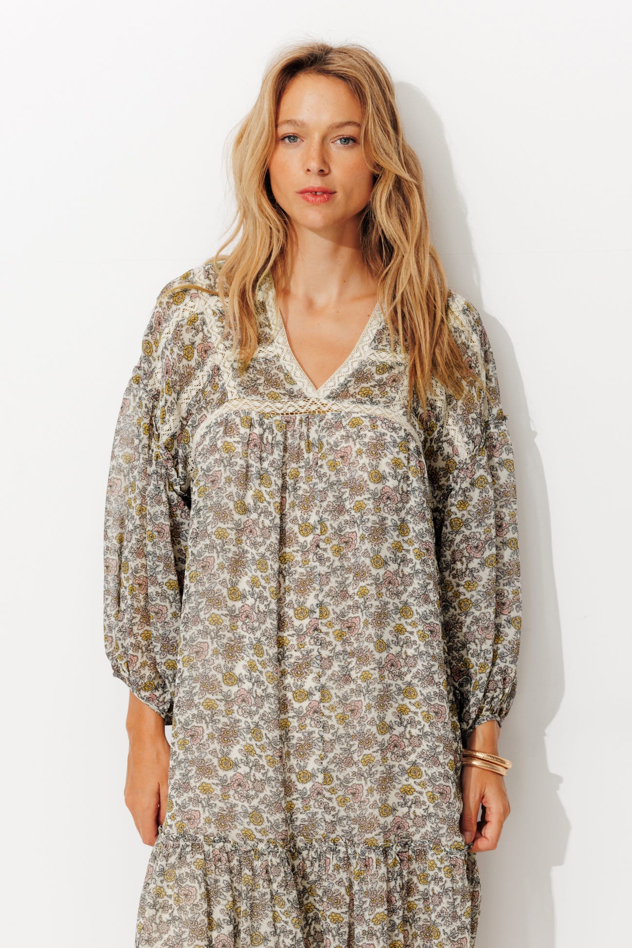 Robe longue à fleurs Femme