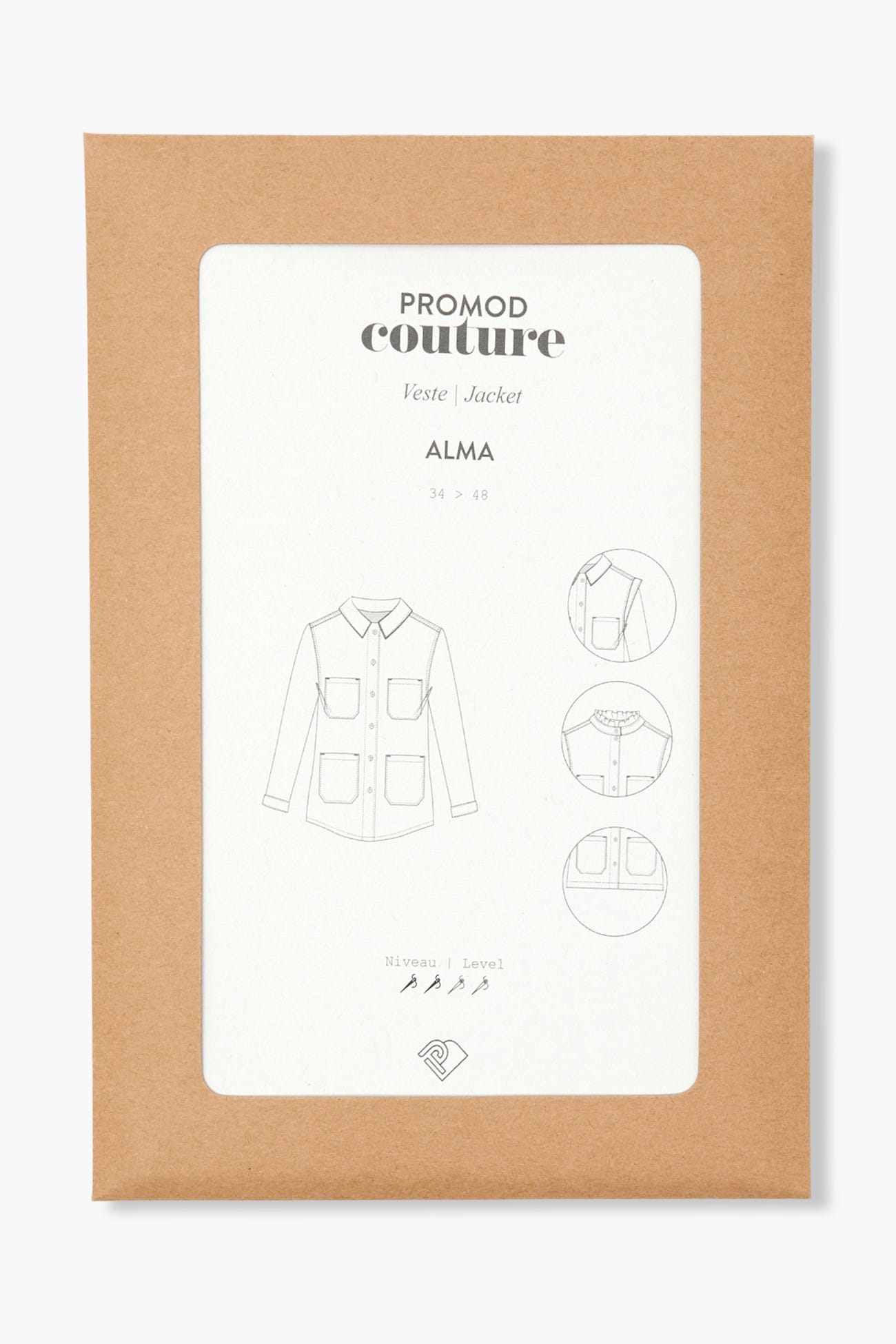 Patron papier veste femme ALMA