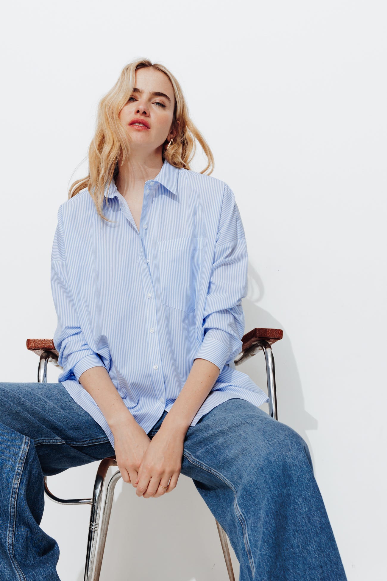 Camisa maxi lisa