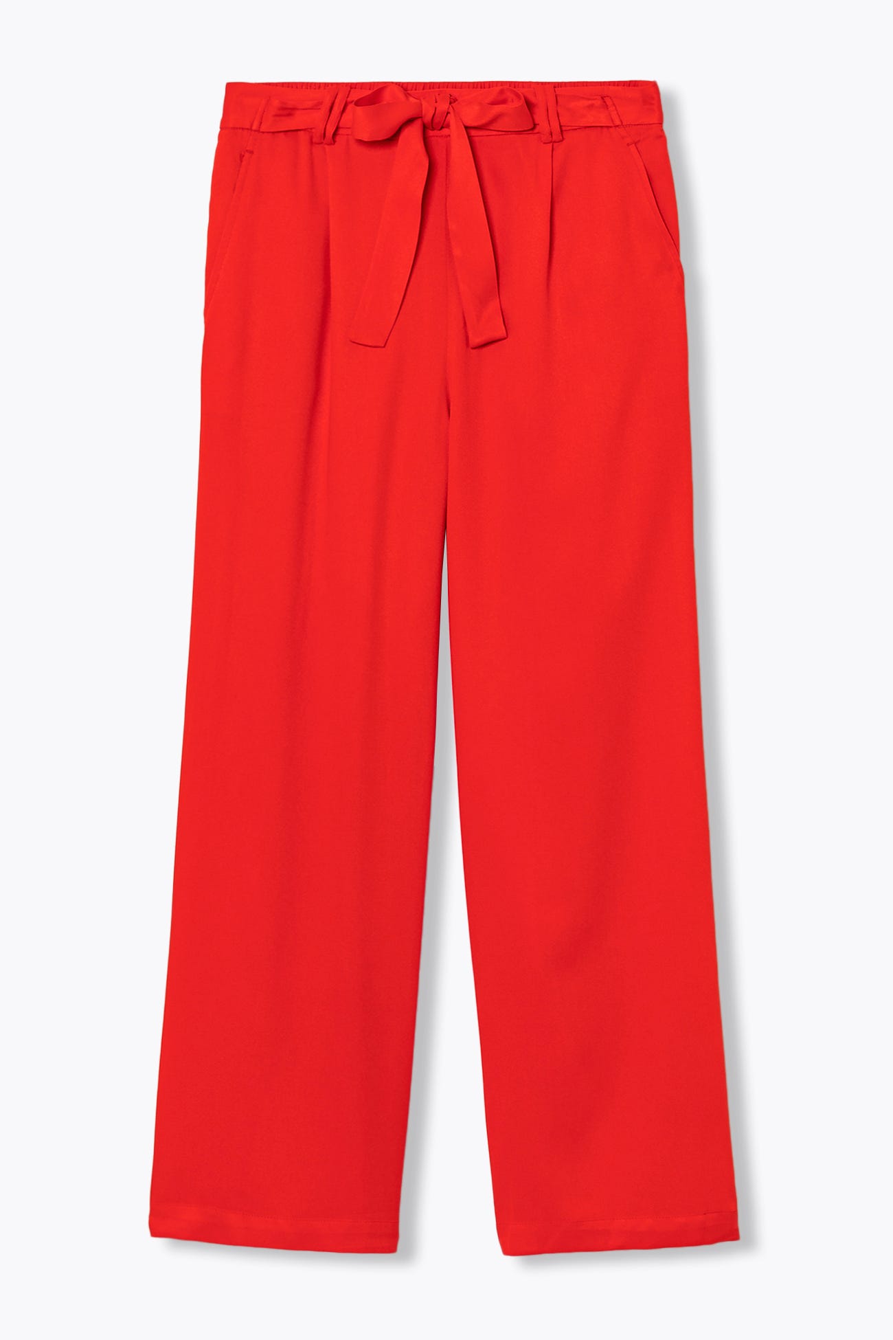 Pantalon large taille haute