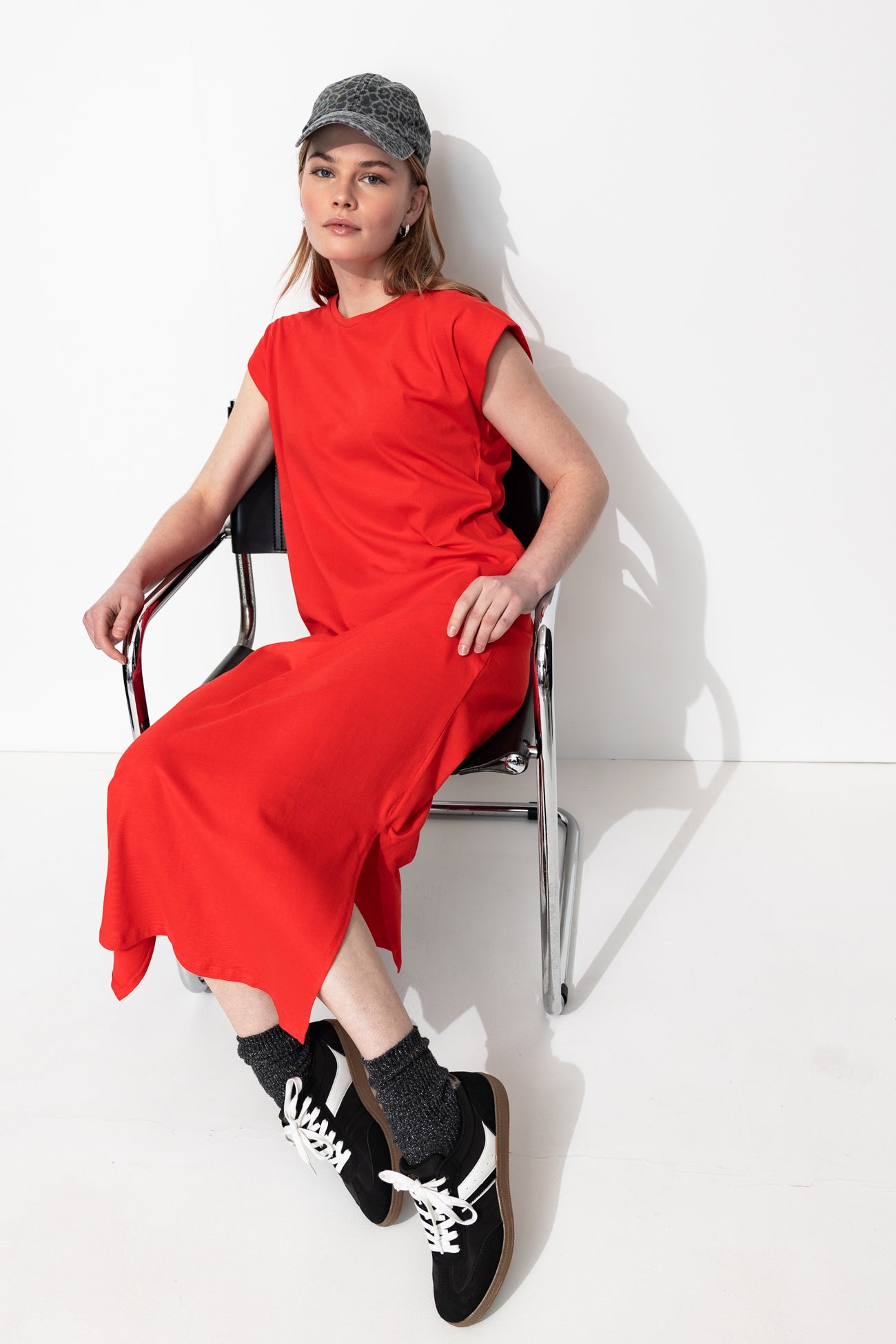 Long t-shirt dress - Red Long t-shirt dress - Red