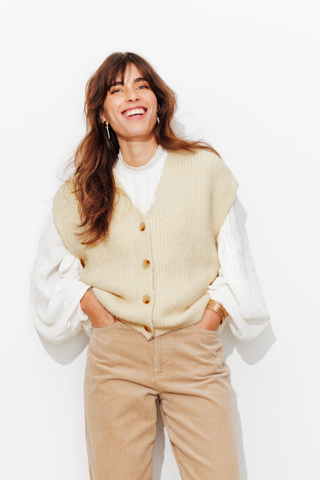 Chaleco punto de canalé