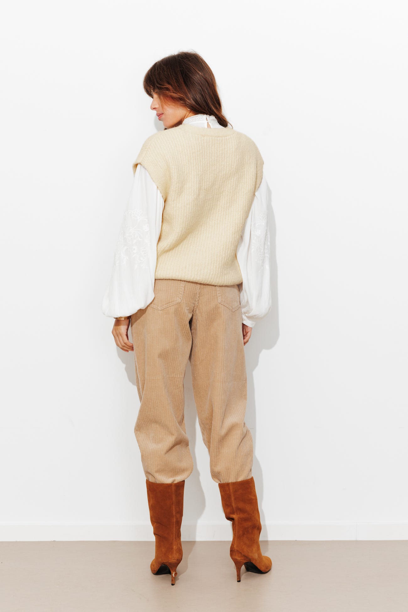 Chaleco punto de canalé